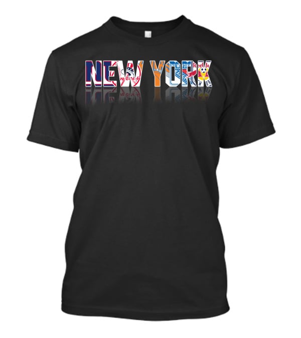New York Yankees Mets Rangers Giants Knicks Jets Icons T-Shirt