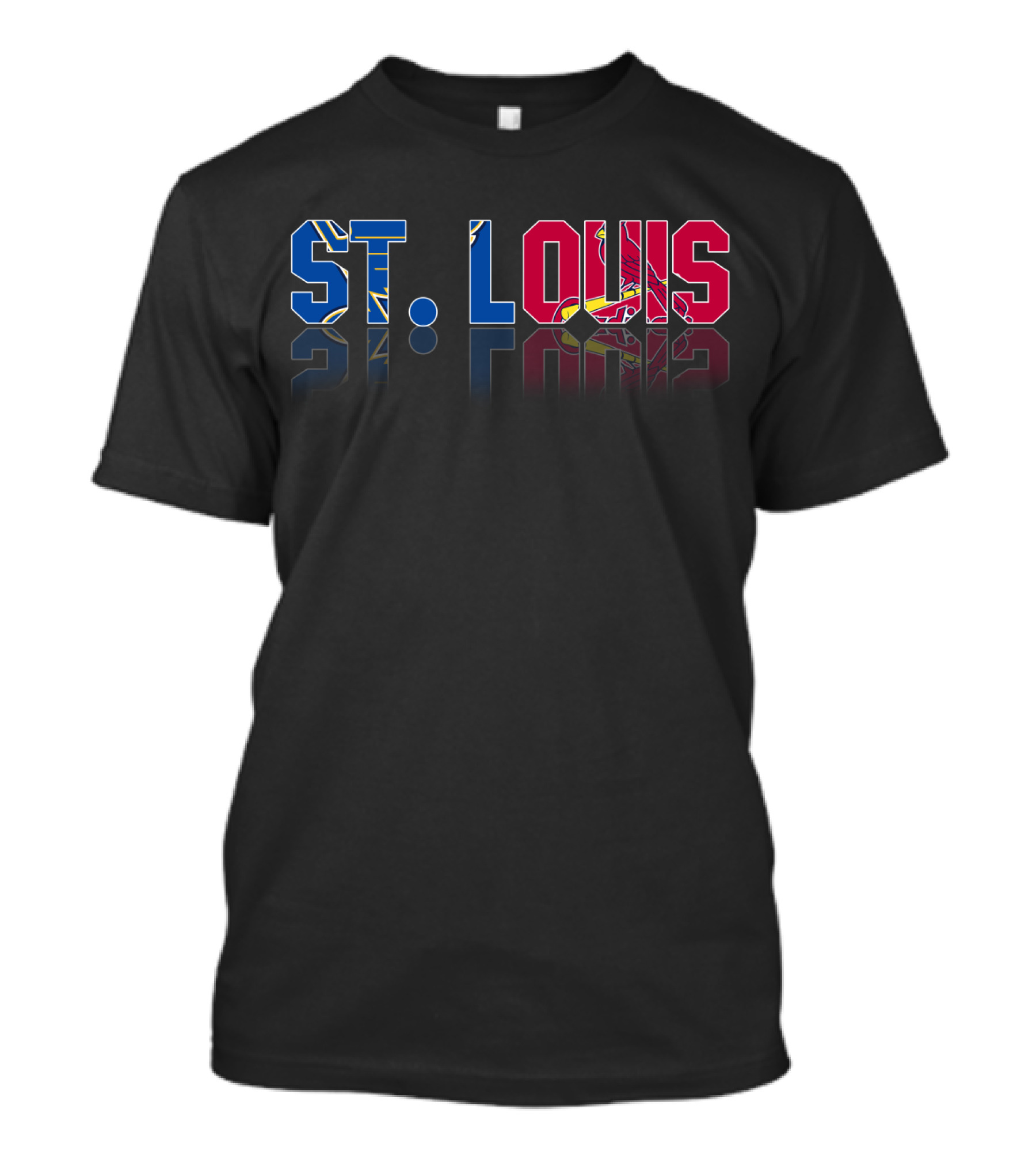 St. Louis Blues Cardinals NHL MLB Reflection T-Shirt