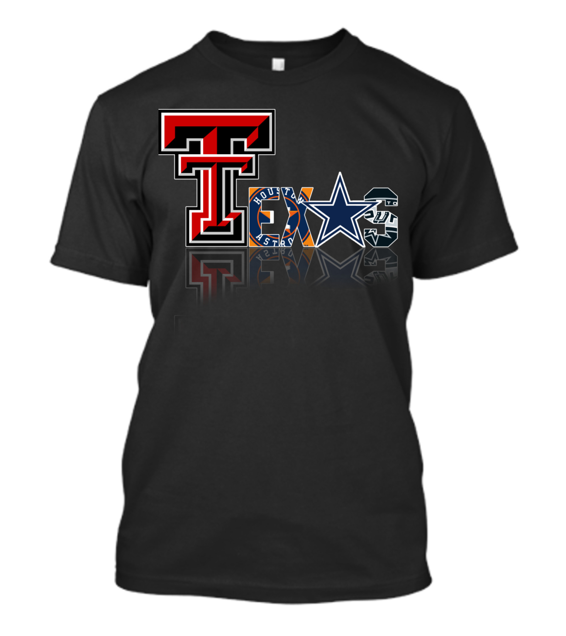 Texas Tech Cowboys Astros Spurs T-Shirt