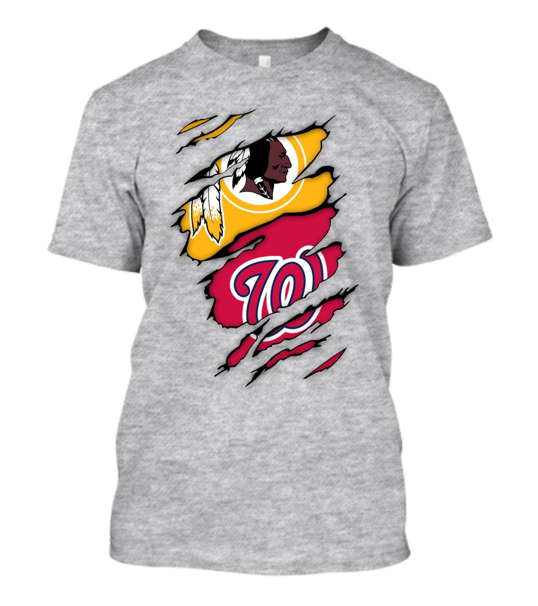 Washington Redskins Nationals Logo Mashup T-Shirt