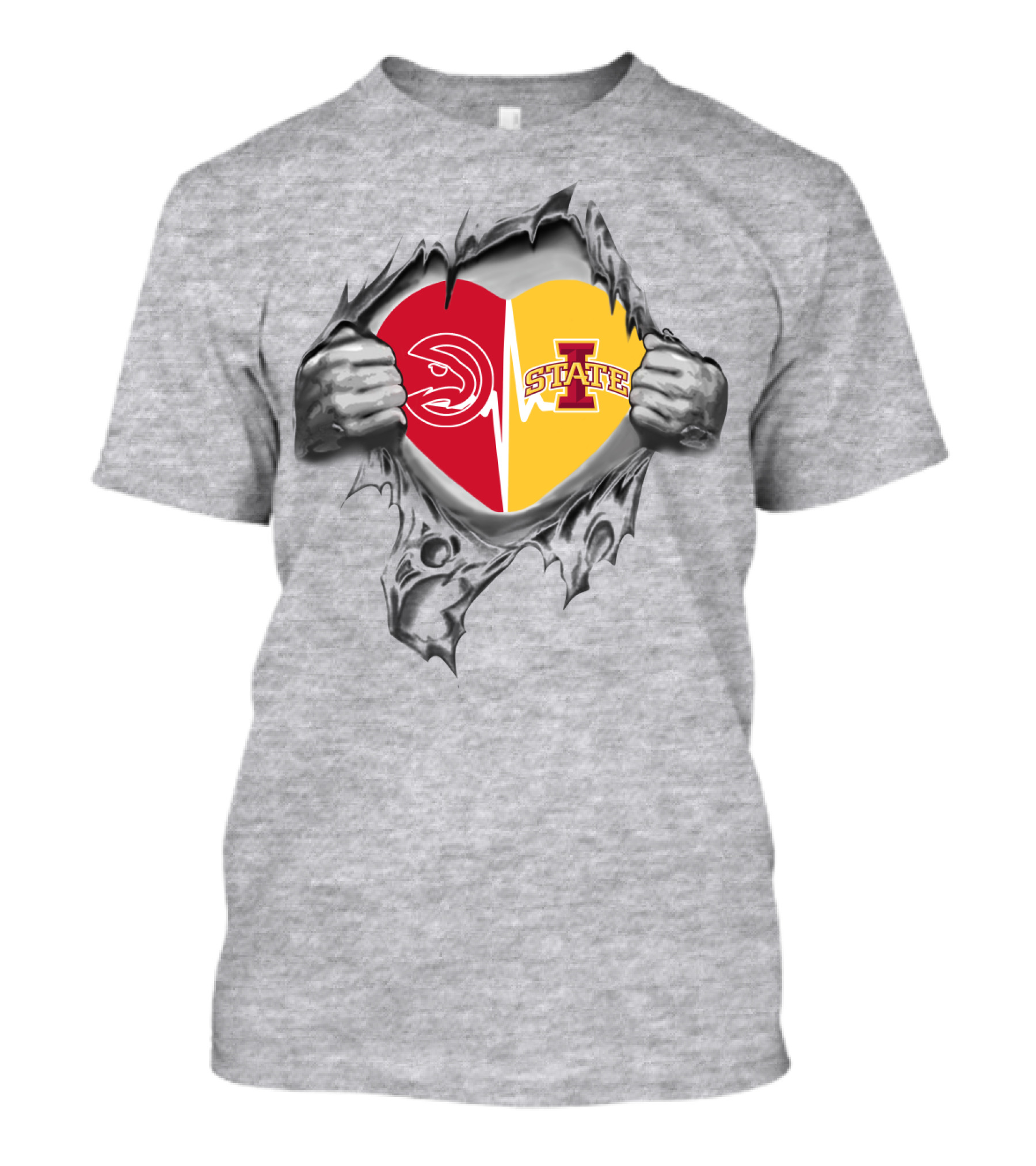 Atlanta Hawks Iowa State Heart T-Shirt