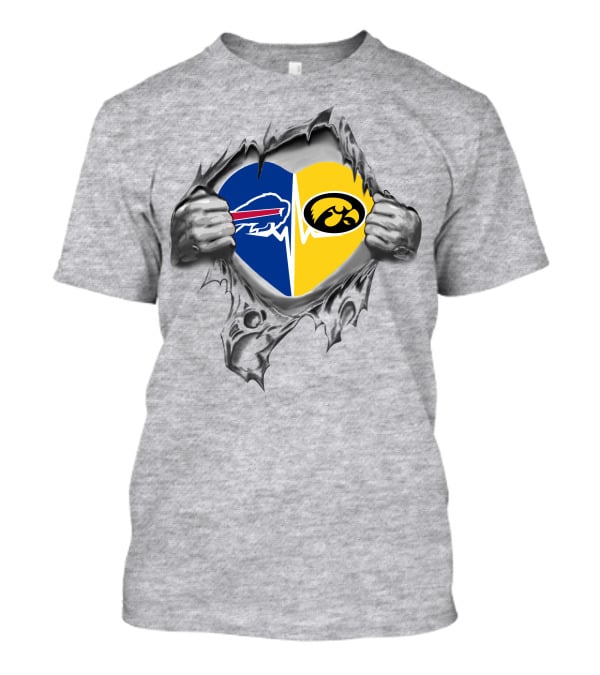 Buffalo Bills Hawkeyes Heart Split T-Shirt