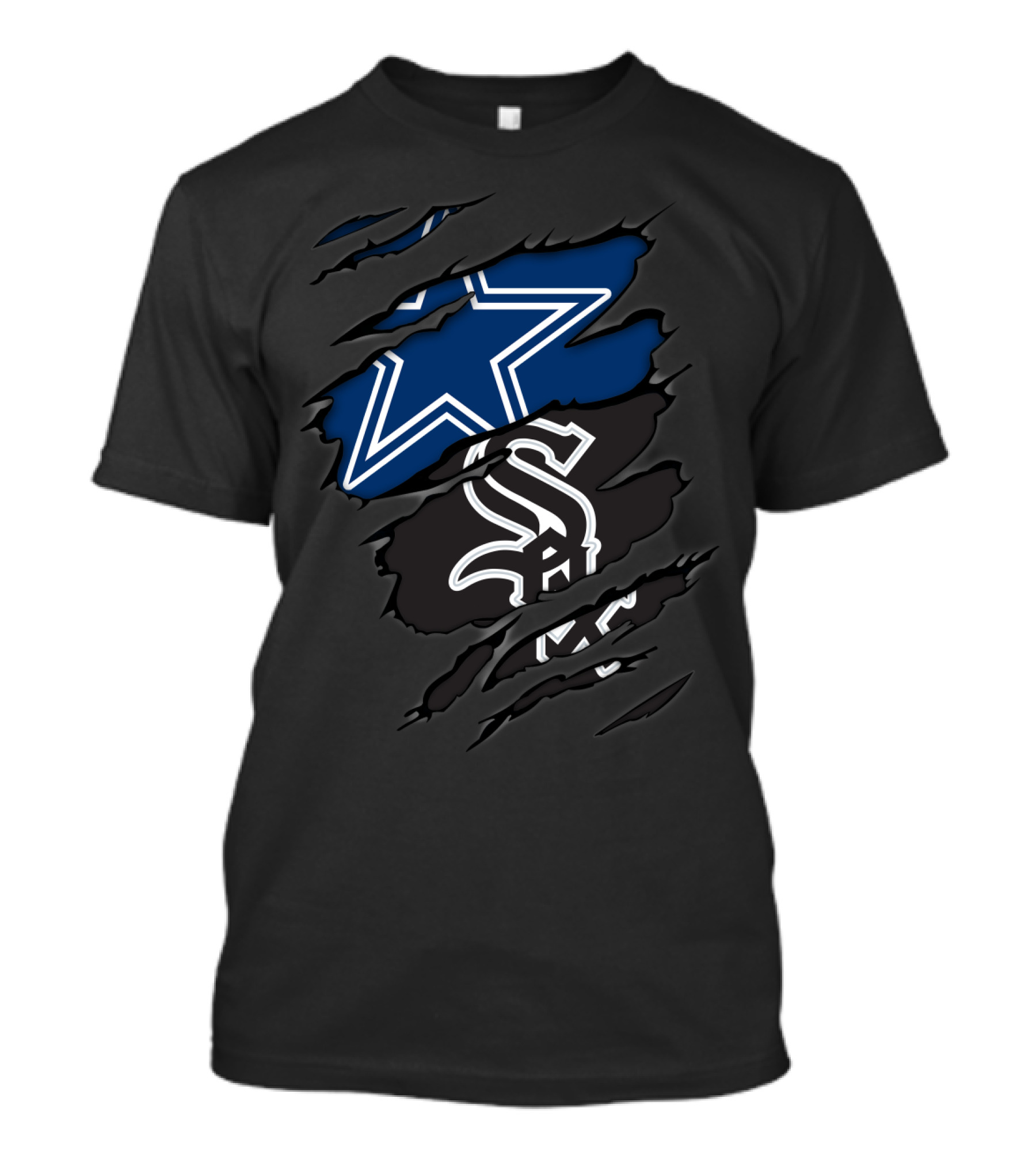 Dallas Cowboys And Chicago White Sox Dual Logo Collaboration T-Shirt