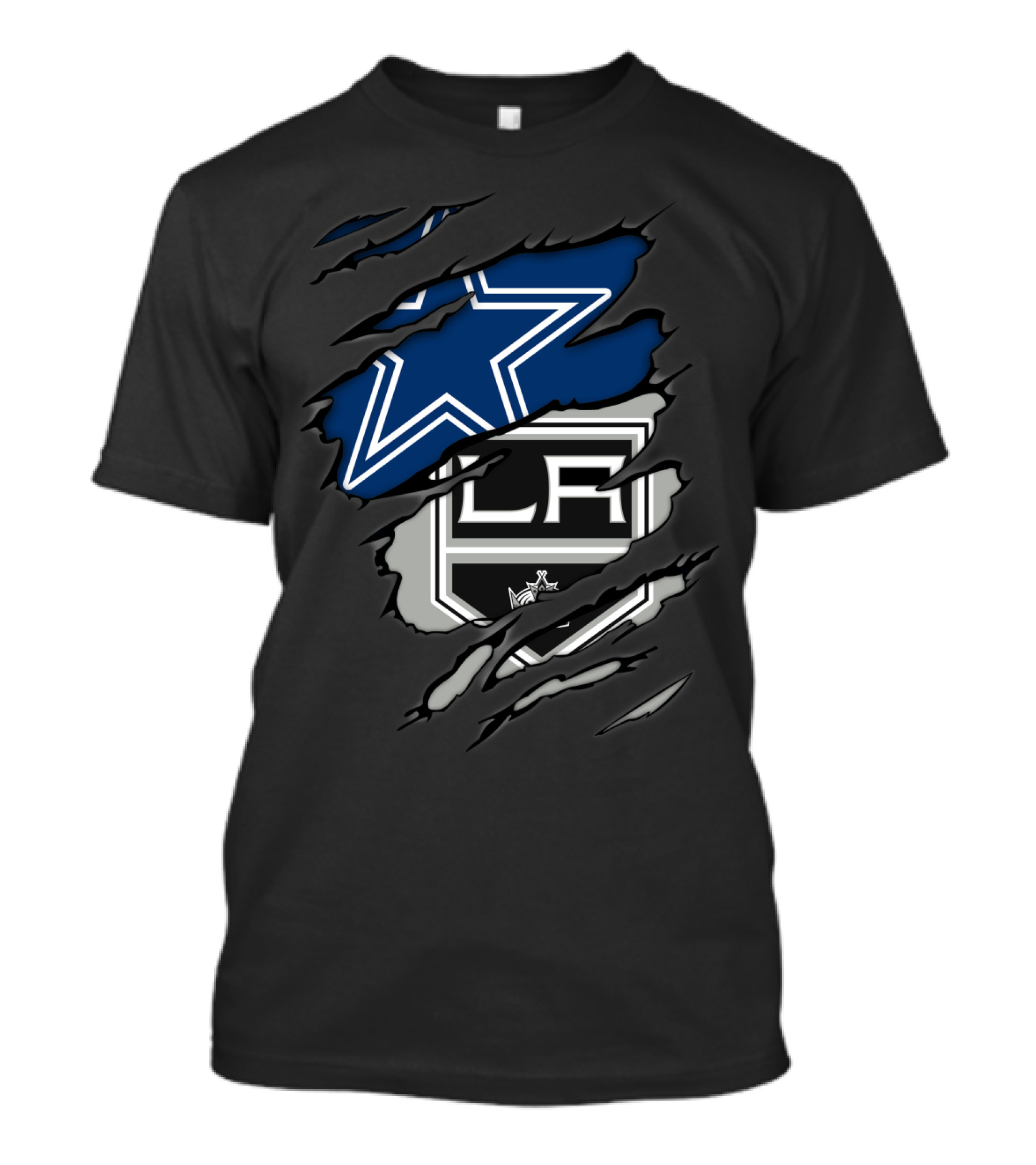 Cowboys Star Los Angeles Kings Logo Fusion T-Shirt