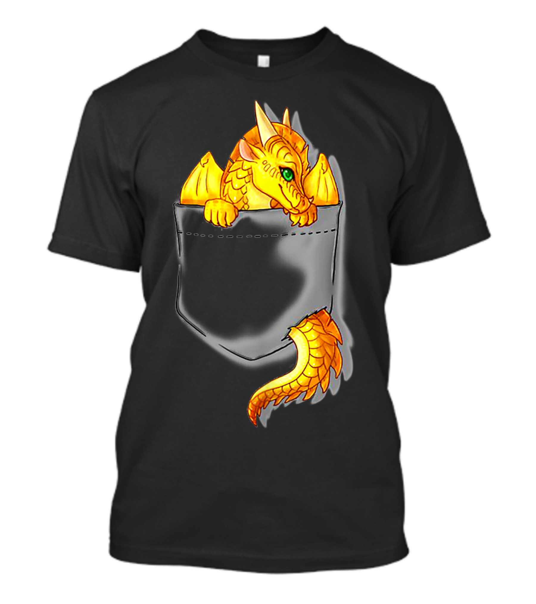 Wings Of Fire Pocket Sunny Dragon Bright Gold Character T-Shirt