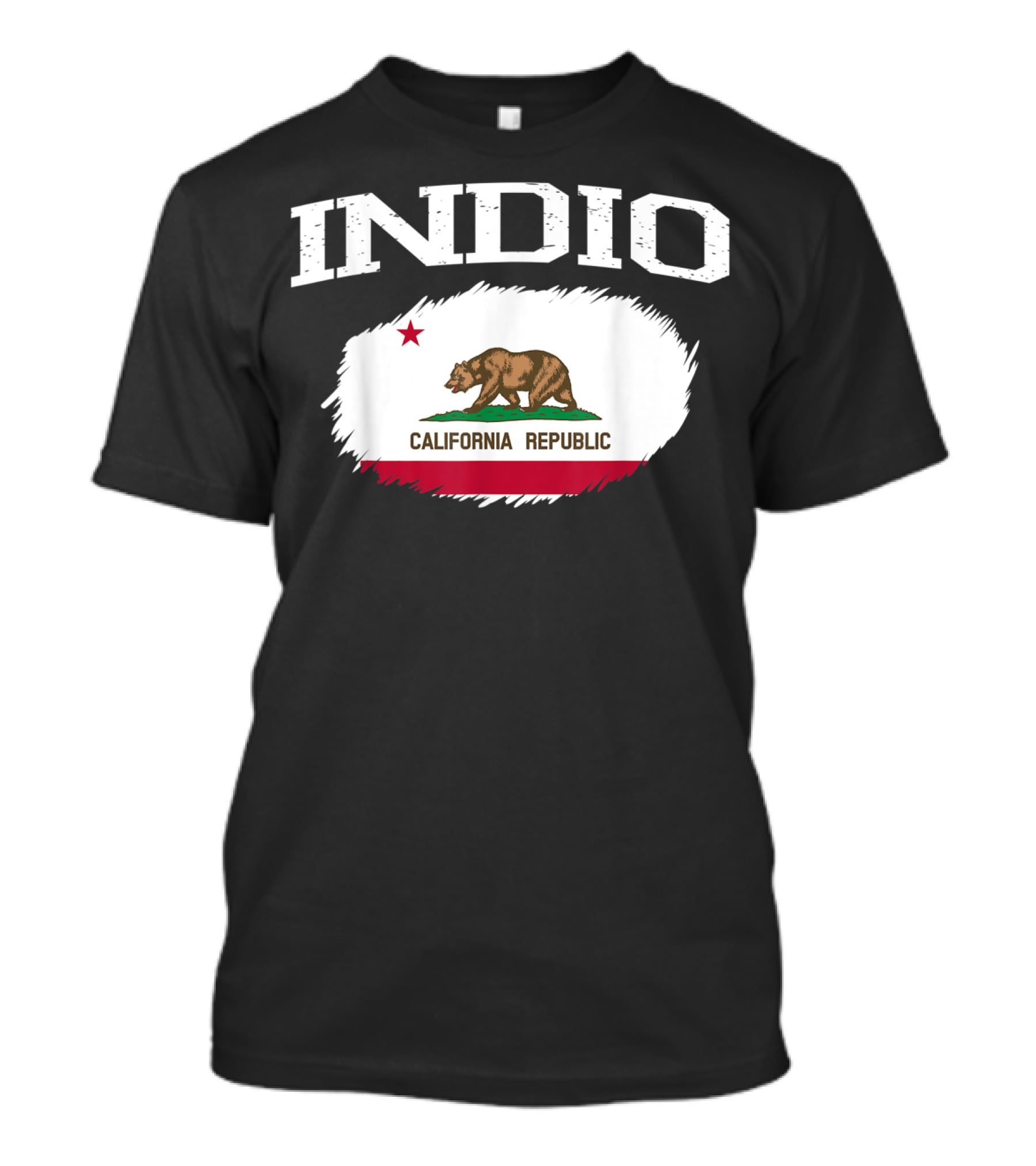 INDIO CALIFORNIA REPUBLIC Vintage USA Flag Sports T-Shirt