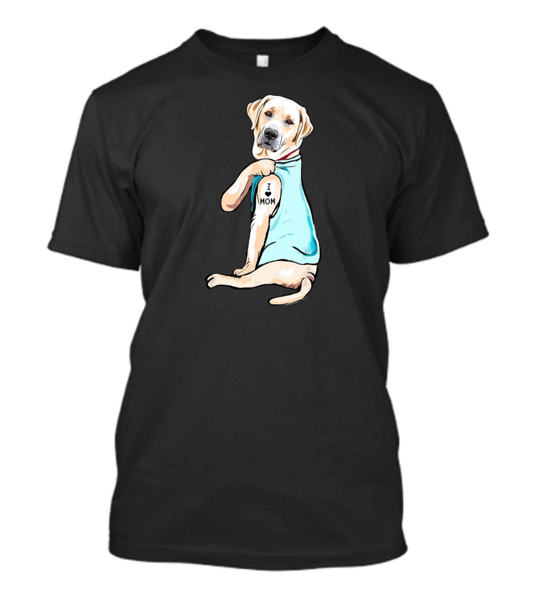 Labrador I Love Mom Tattoo T-Shirt