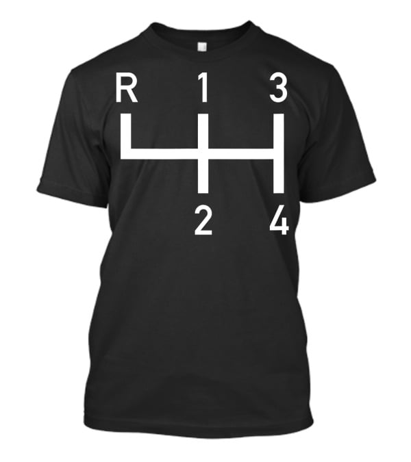 Vintage 4 Speed Racer Shift Pattern Retro Motoring Classic T-Shirt