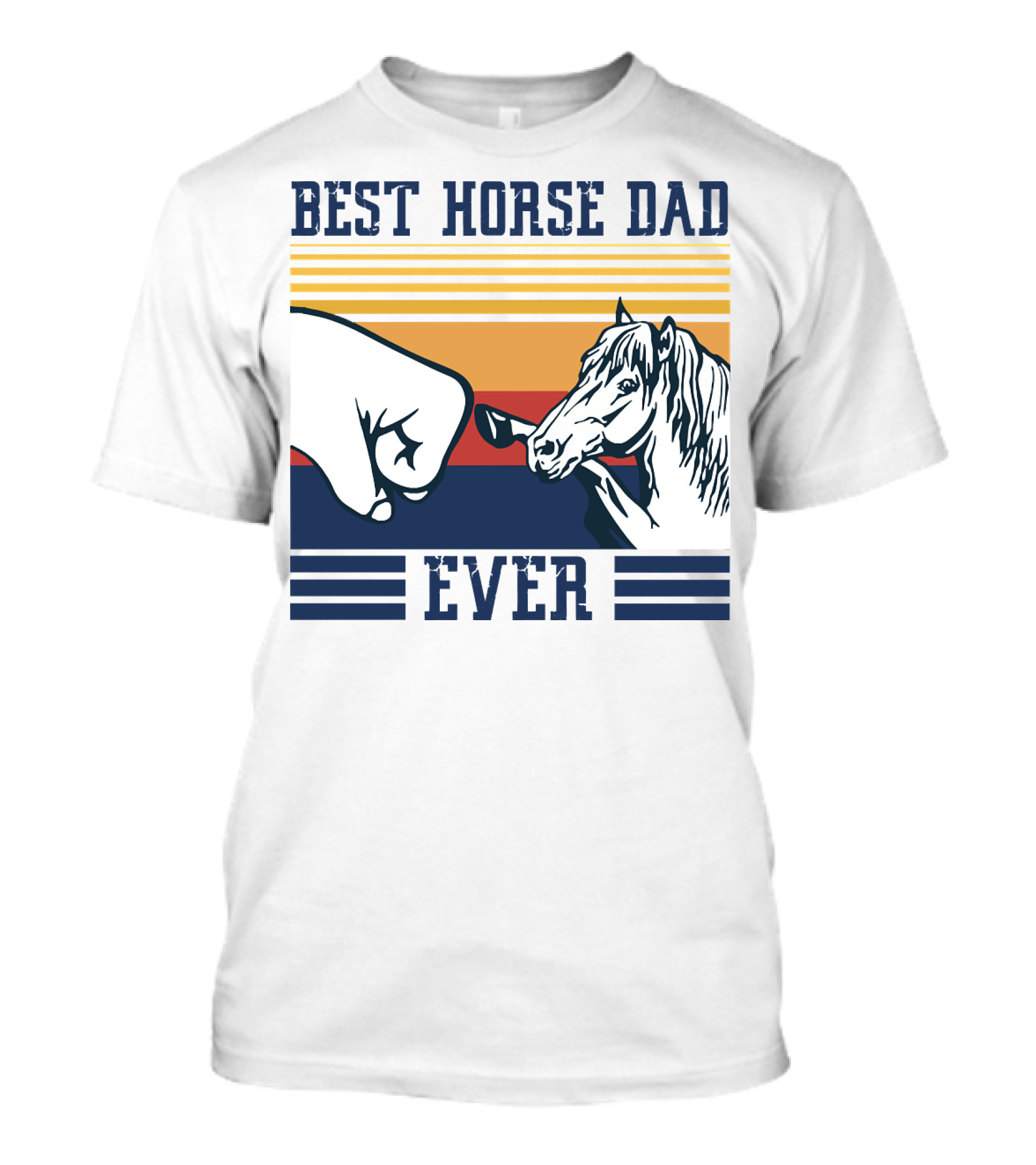 Best Horse Dad Ever Fist Bump Vintage Father T-Shirt