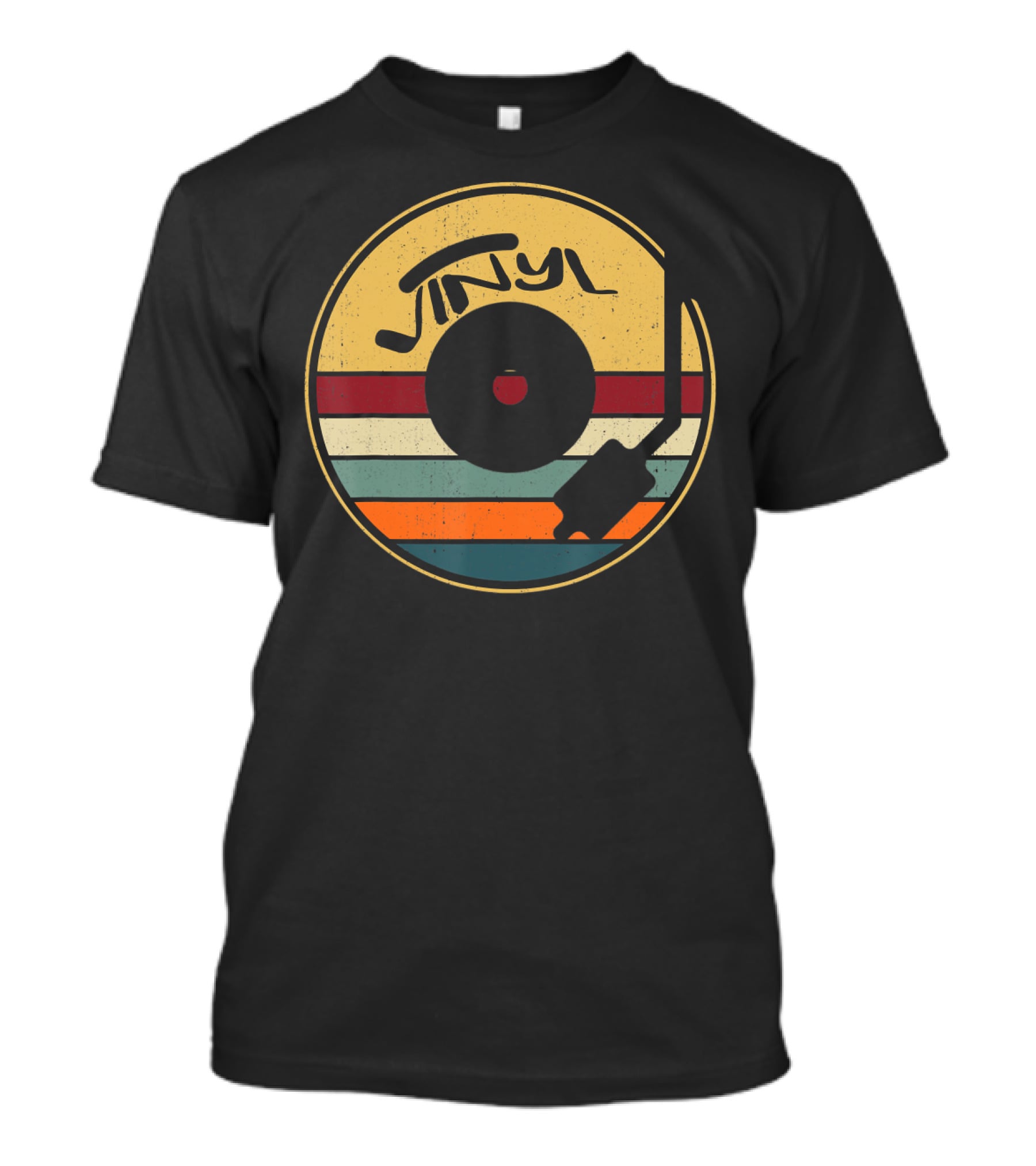 Vinyl Record Retro Stripes T-Shirt
