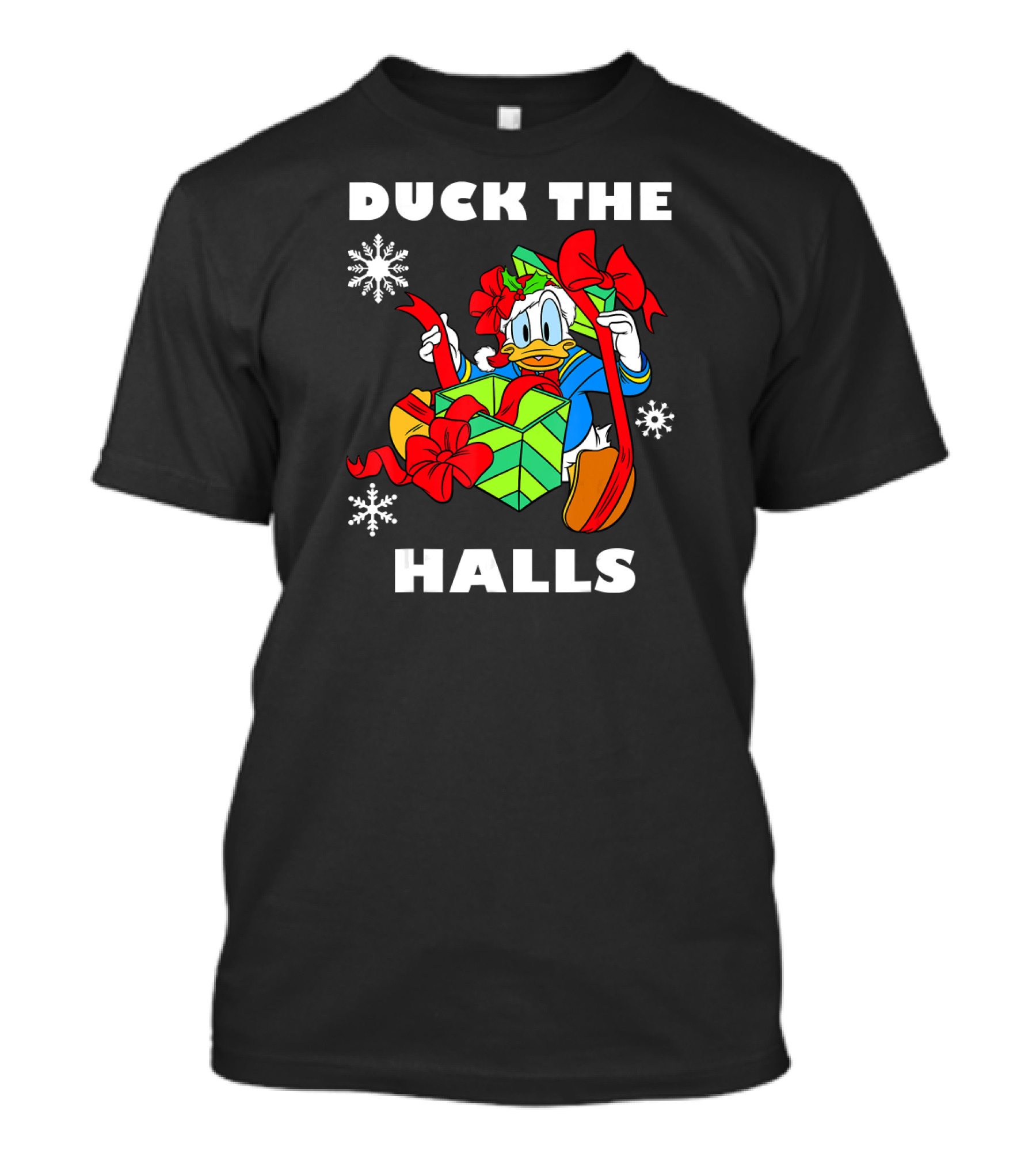 Disney Donald Duck The Halls Christmas Gift Box Holiday T-Shirt