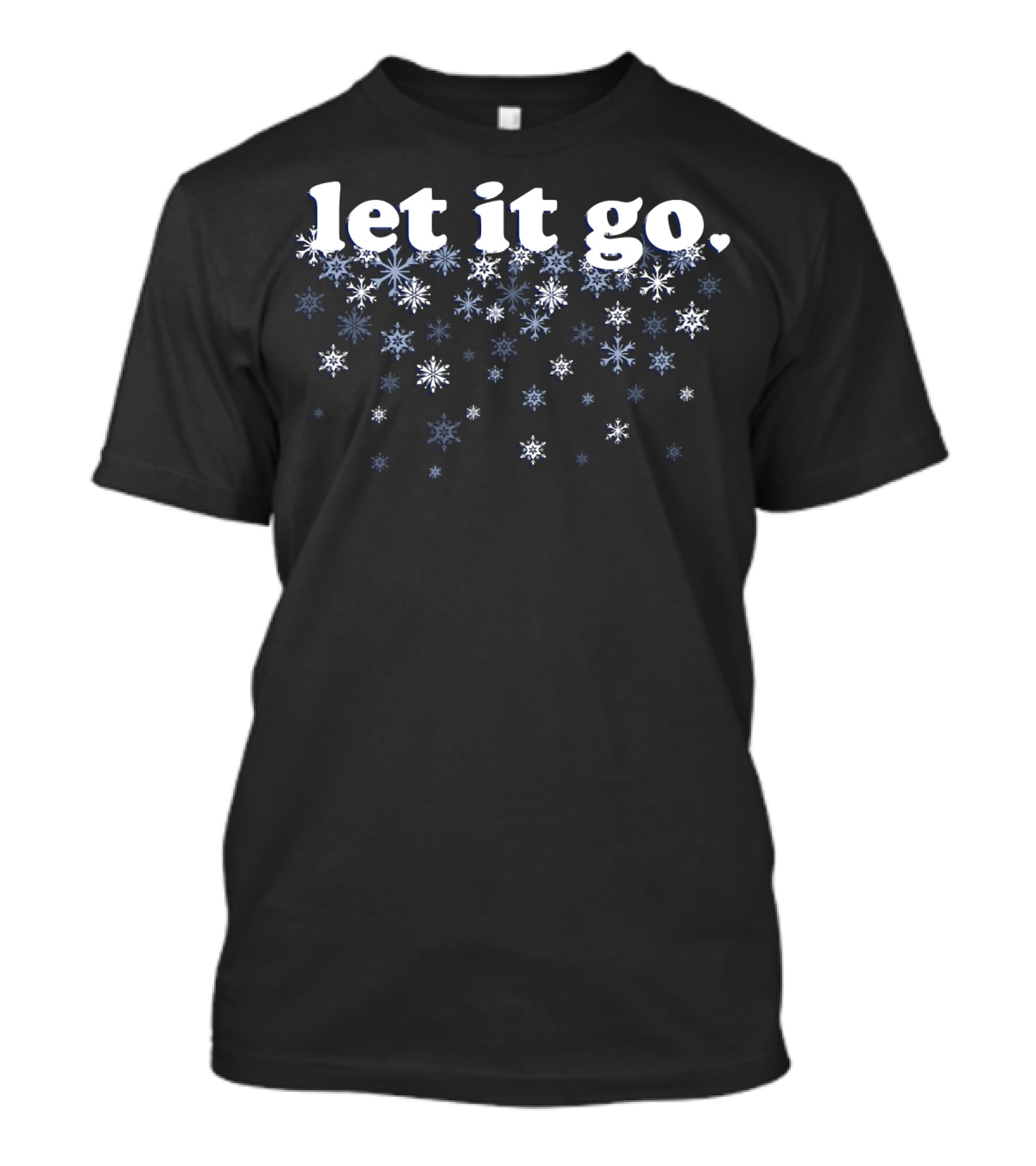 Let It Go Snowfall Text Disney Frozen T-Shirt