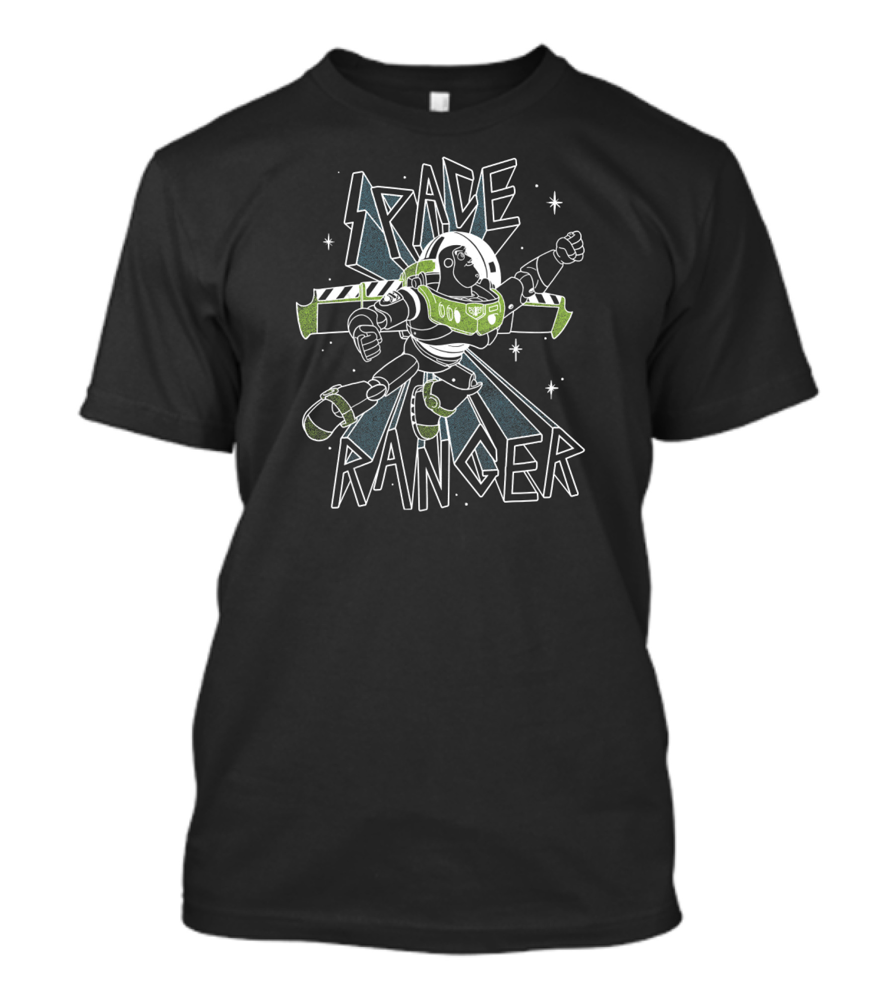 Disney Pixar Toy Story Buzz Lightyear Space Ranger Black And Green T-Shirt