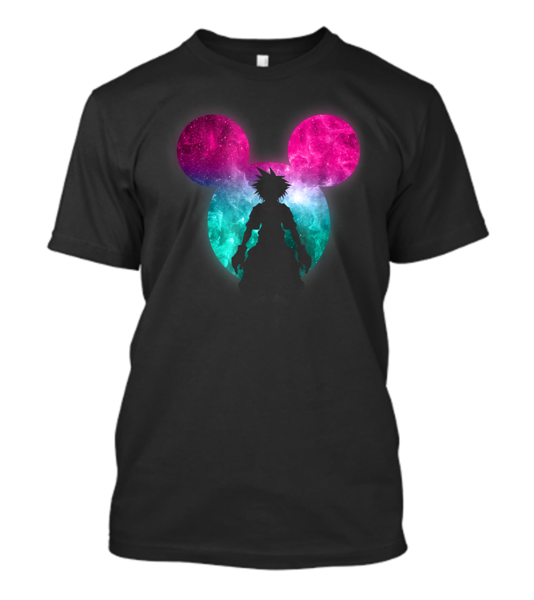 Disney Kingdom Hearts Galactic Mickey Mouse Silhouette Sora T-Shirt