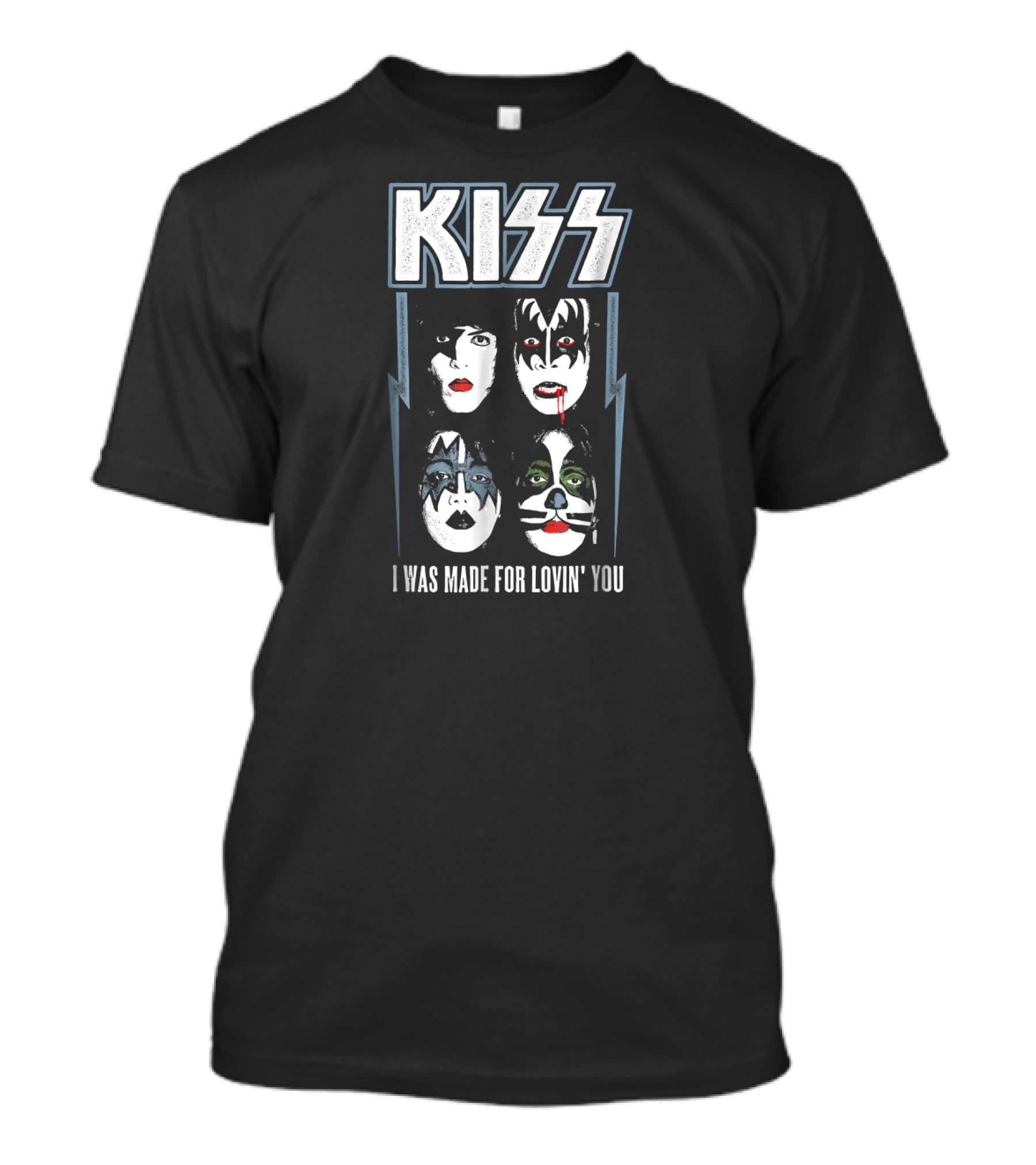 KISS I Was Made For Lovin' You Band Faces T-Shirt