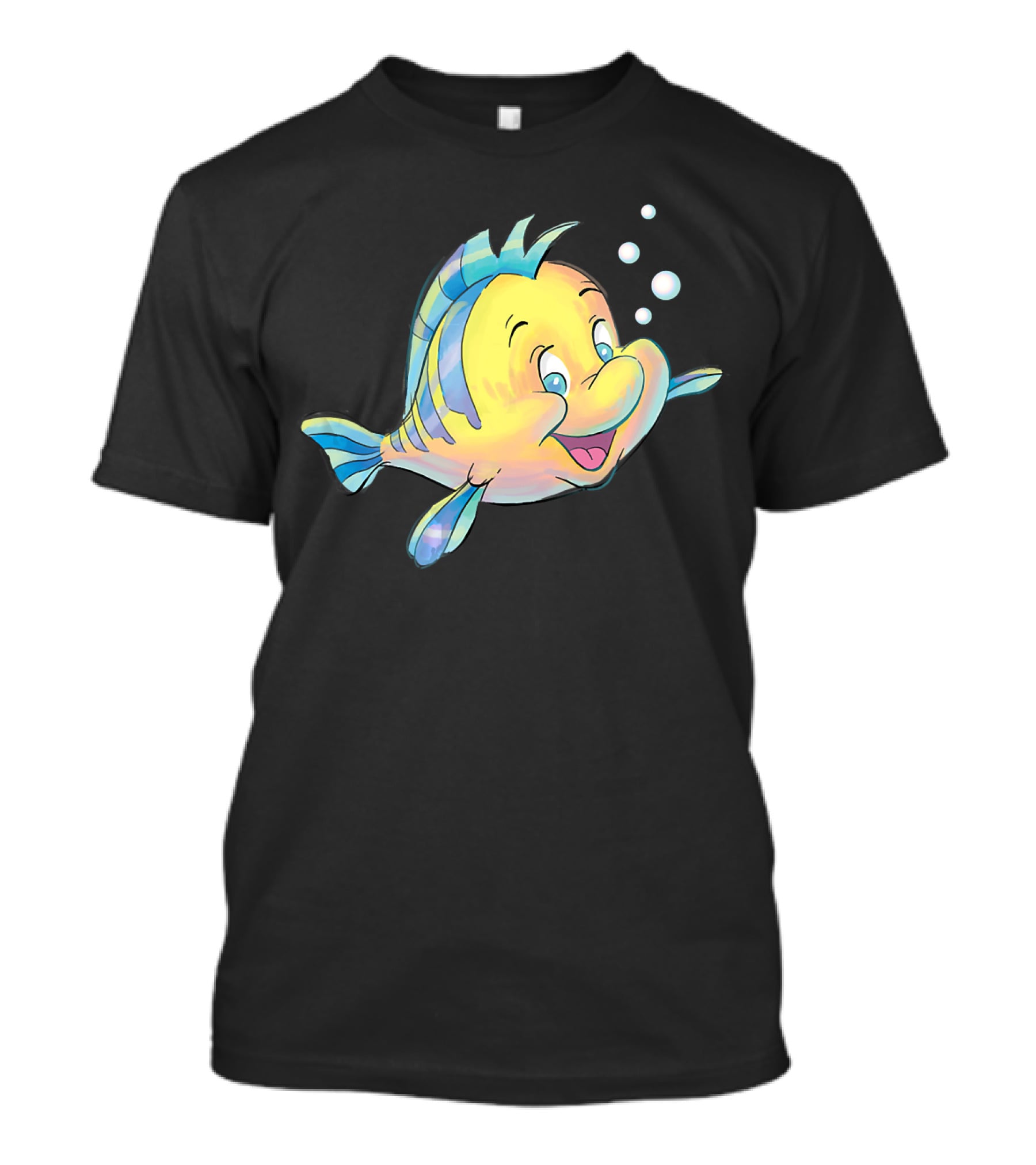 Disney The Little Mermaid Flounder And Bubbles T-Shirt
