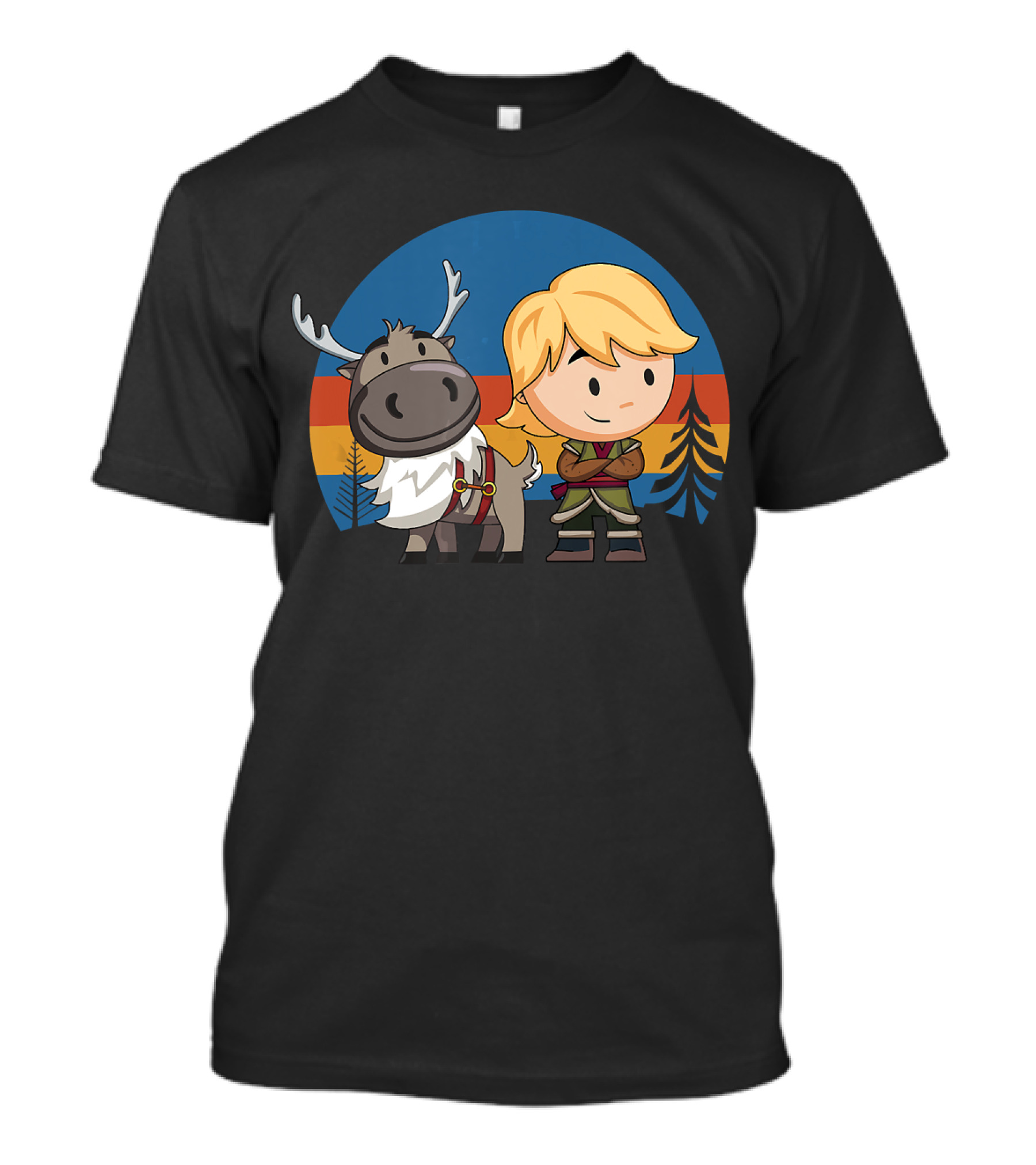 Disney Frozen 2 Sven And Kristoff Chibi Adventure Scene T-Shirt