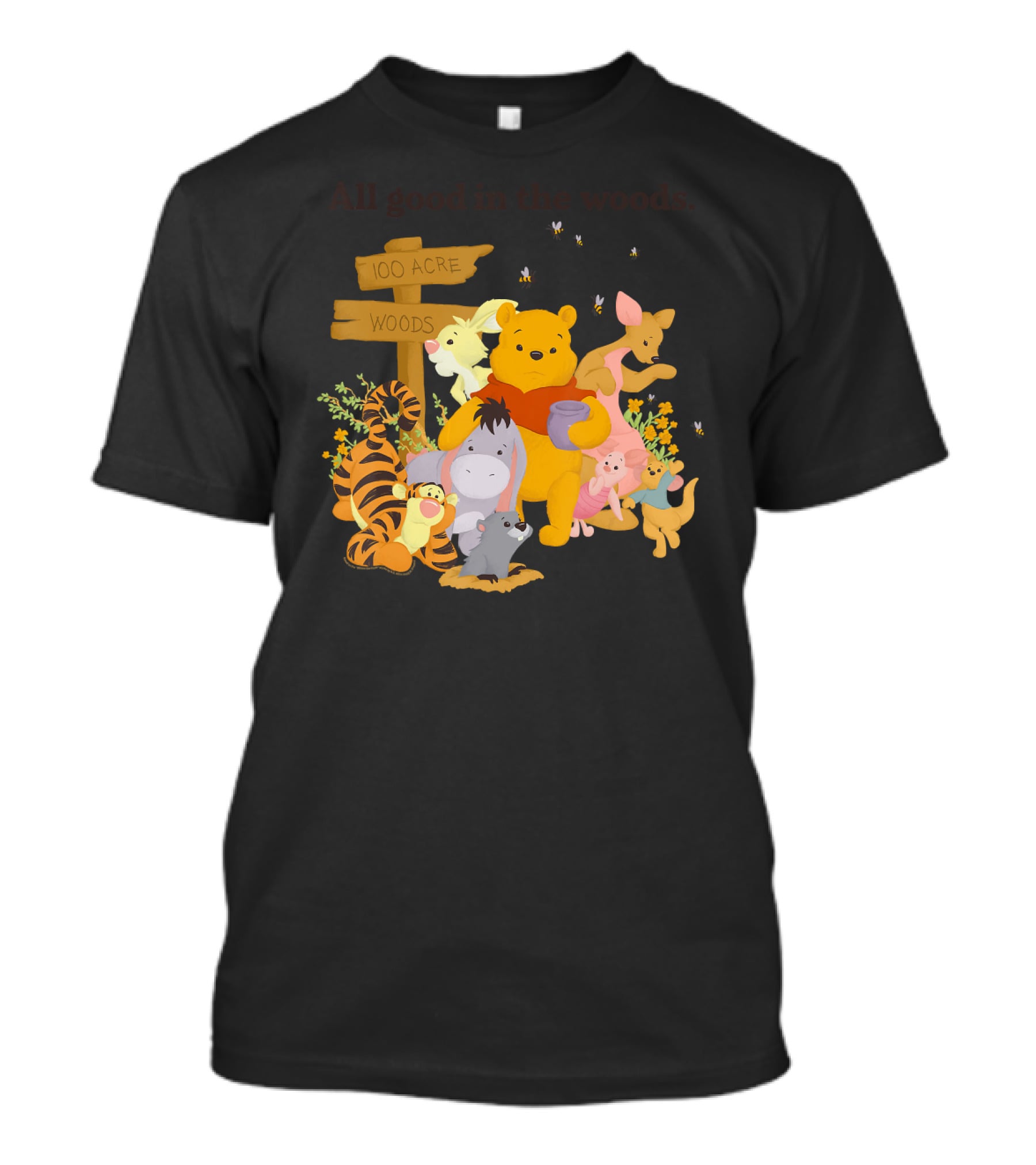 Winnie The Pooh Group Shot All Good In The 100 Acre Woods T-Shirt