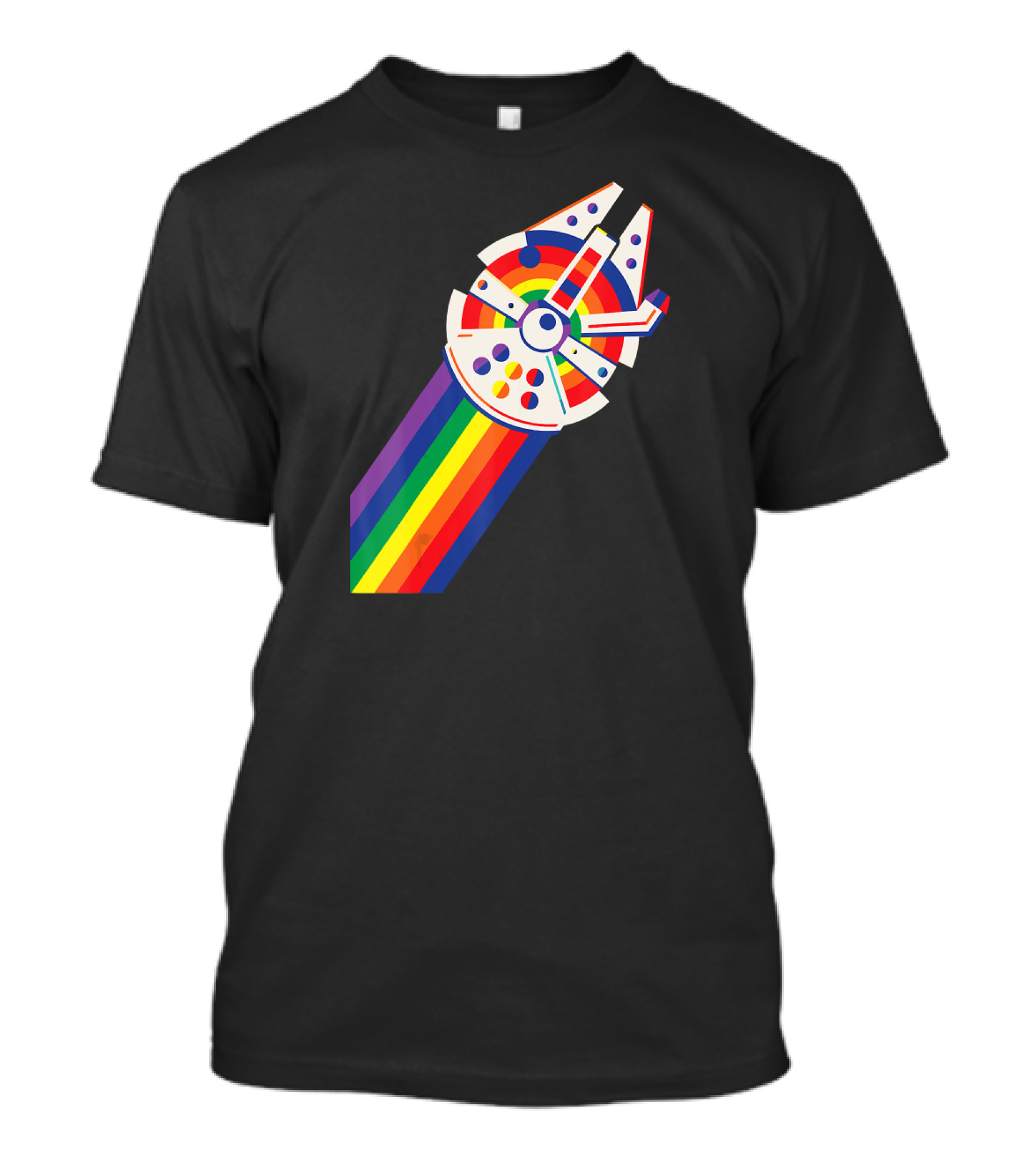 Star Wars Millennium Falcon Rainbow Pride T-Shirt