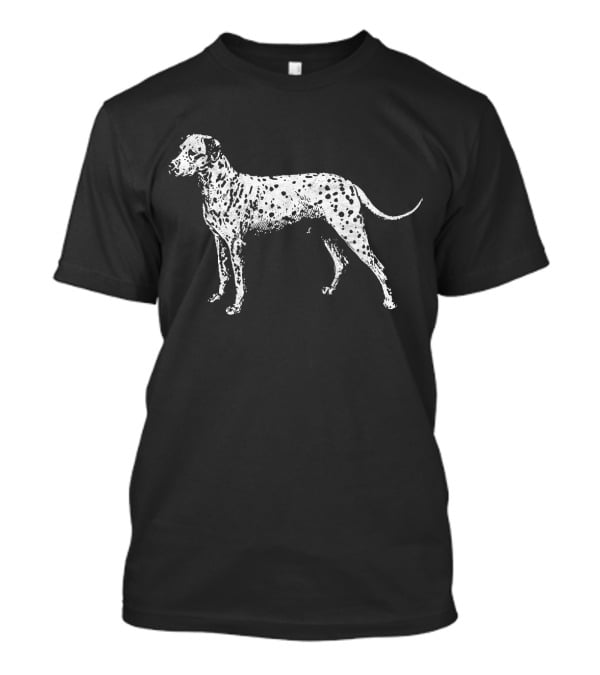 Minimalist Dalmatian Dog 80's Sun Vibe T-Shirt