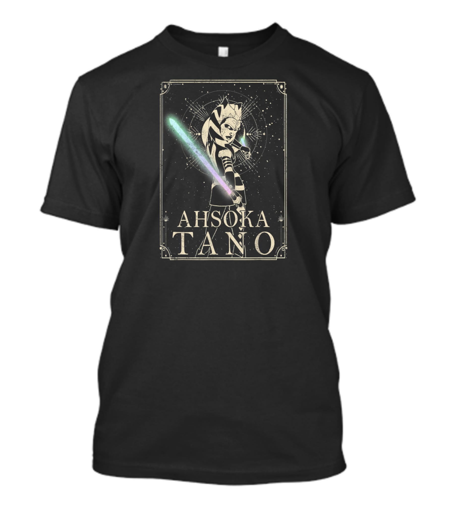 Star Wars The Clone Wars Ahsoka Tano Celestial Lightsaber Vintage T-Shirt