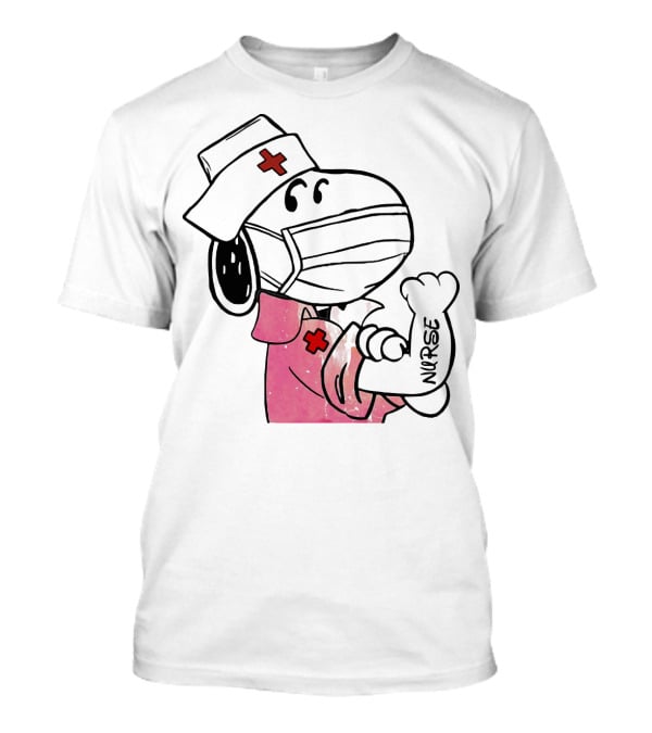 Snoopy Nurse With Arm Tattoo Showing Strength T-Shirt