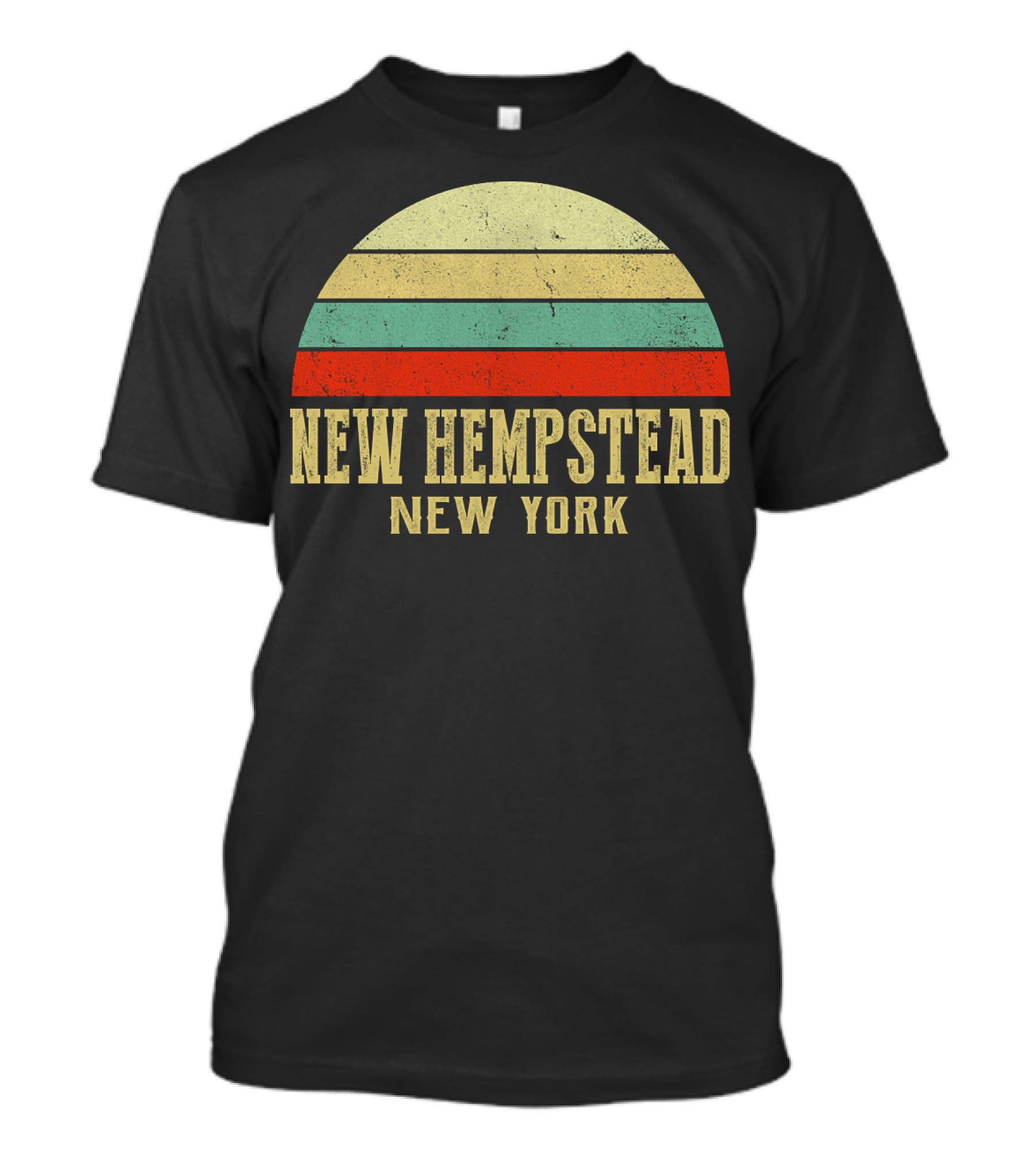 NEW HEMPSTEAD NEW YORK Vintage Retro Sunset Stripes T-Shirt
