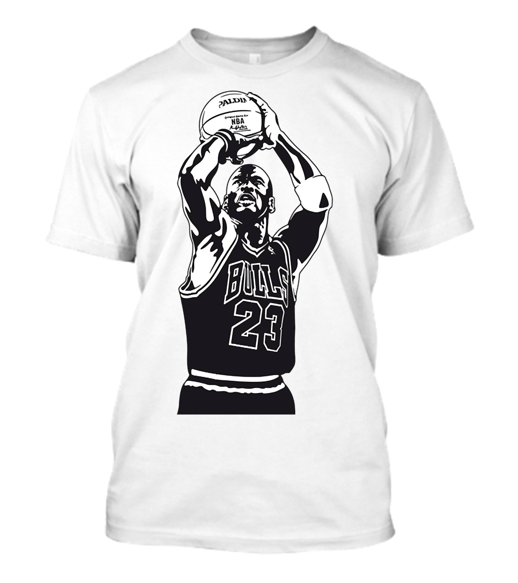 Michael Jordan Bulls Number 23 Basketball NBA Palms T-Shirt