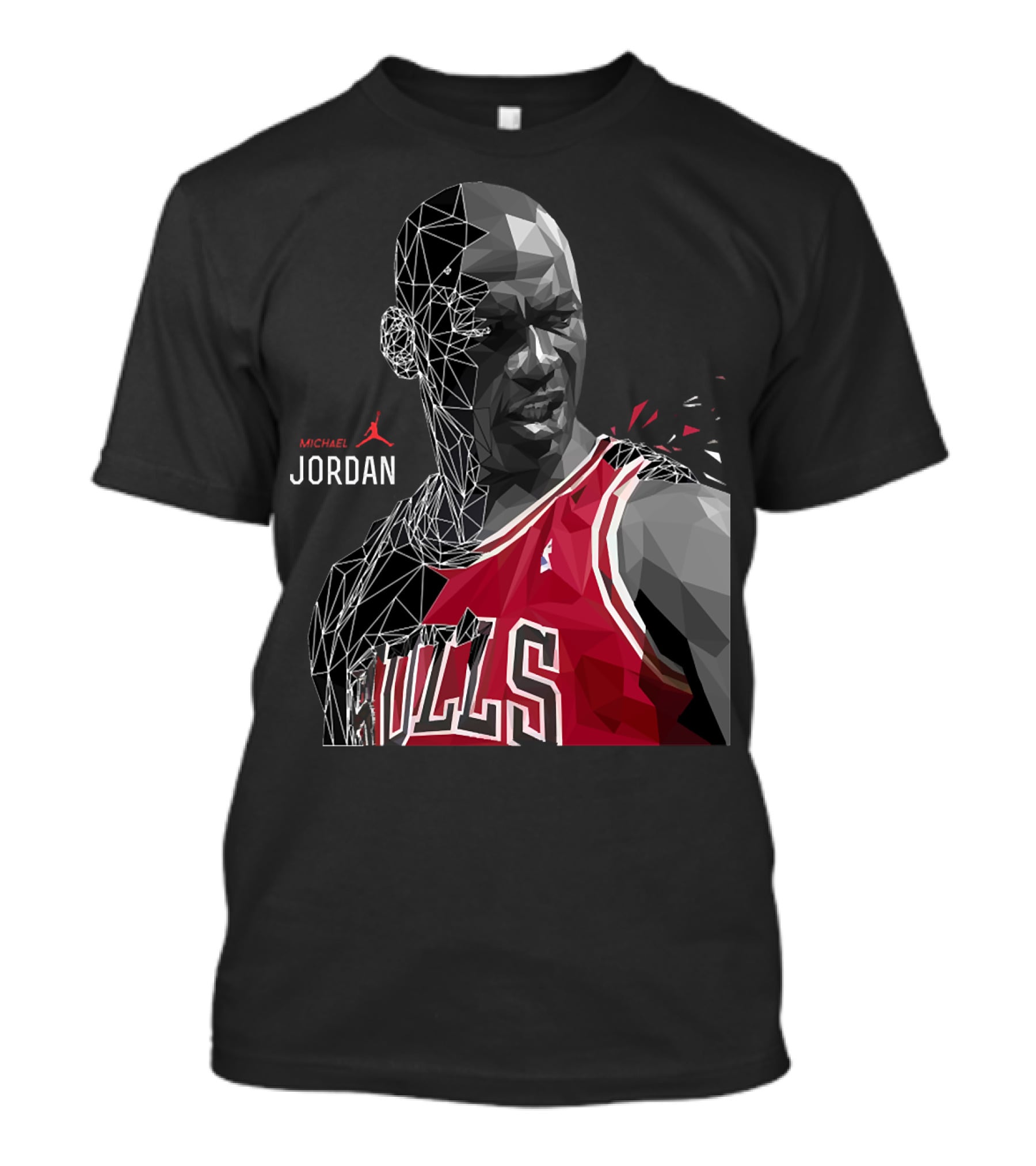 Michael Jordan Bulls Geometric Art 15 T-Shirt