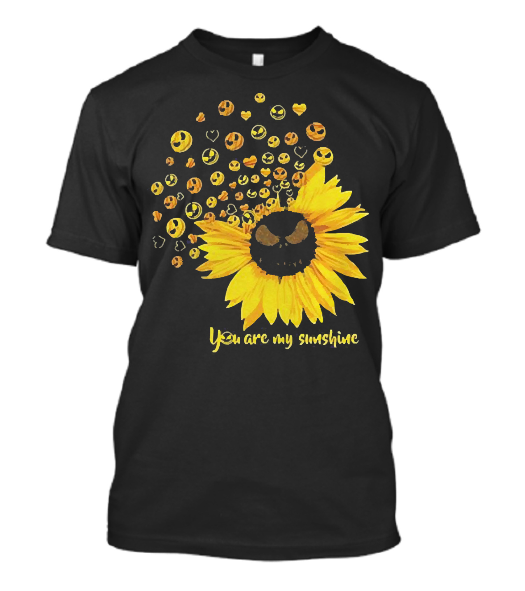 Jack Skellington Sunflower You Are My Sunshine Emojis T-Shirt