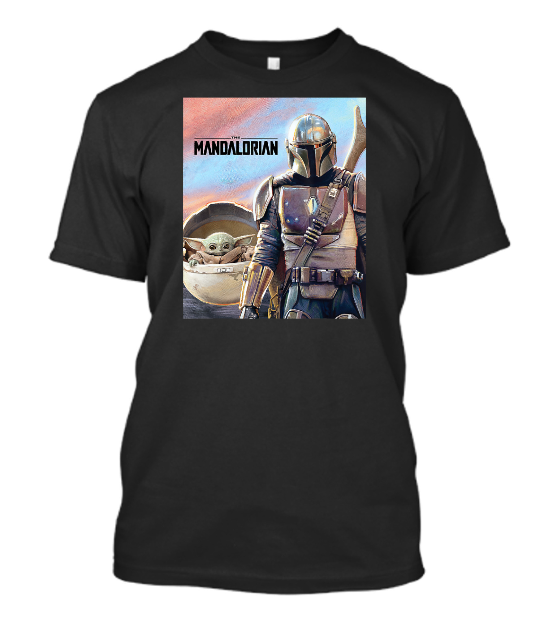 The Mandalorian Star Wars The Child Painting Scene T-Shirt