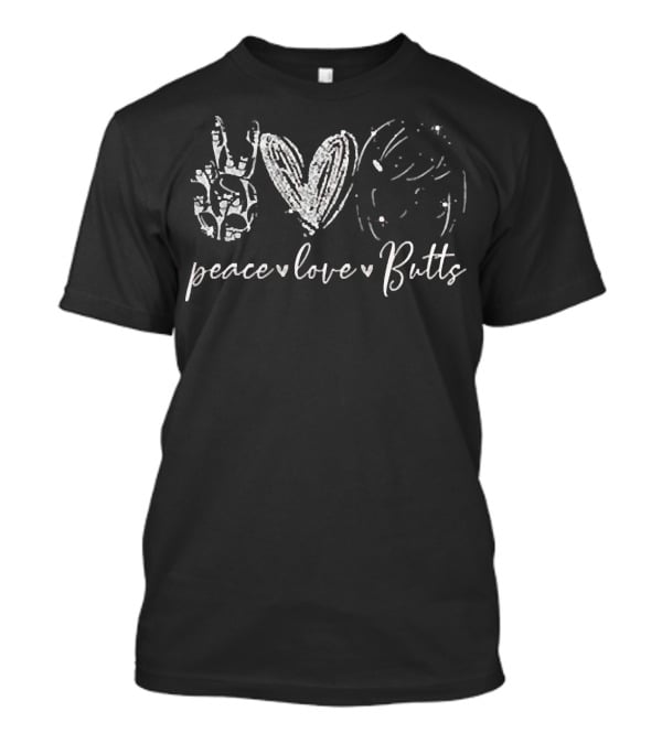 Peace Love Butts Tina Belcher Peace Sign Heart T-Shirt