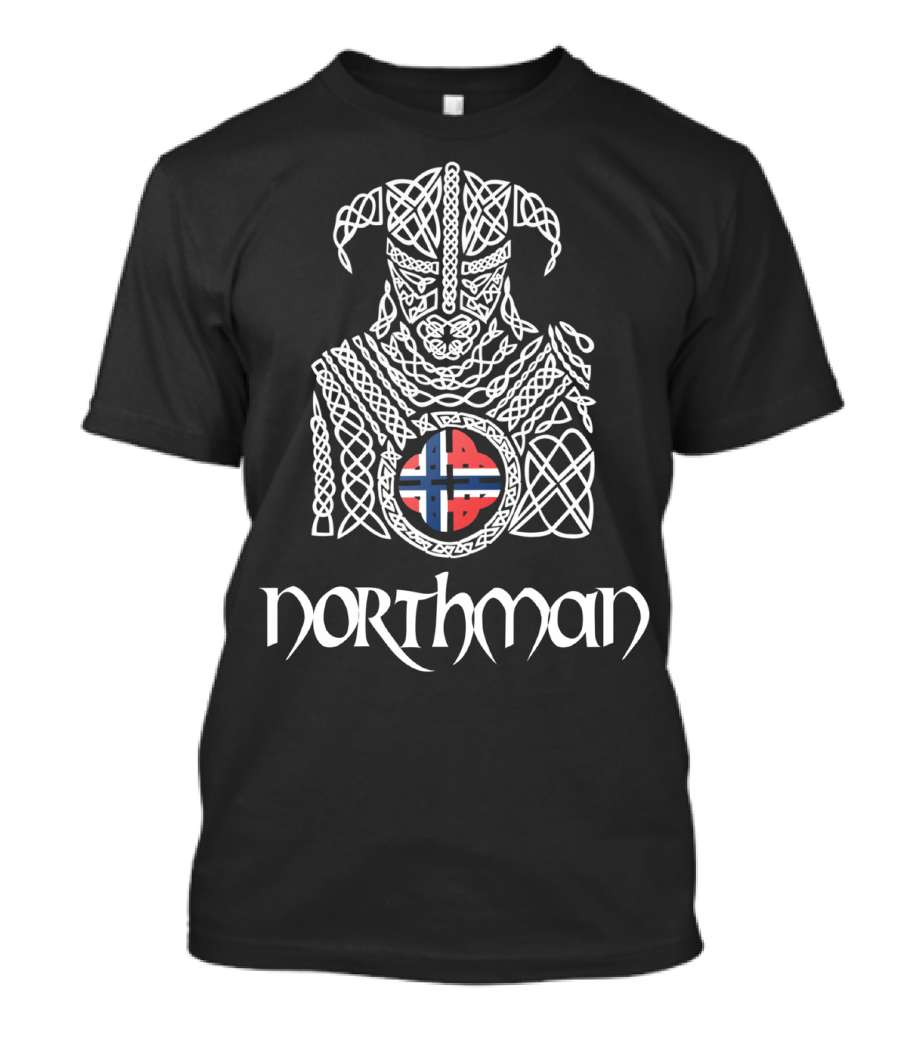 Nordic Norway Viking Northman With Norwegian Flag T-Shirt