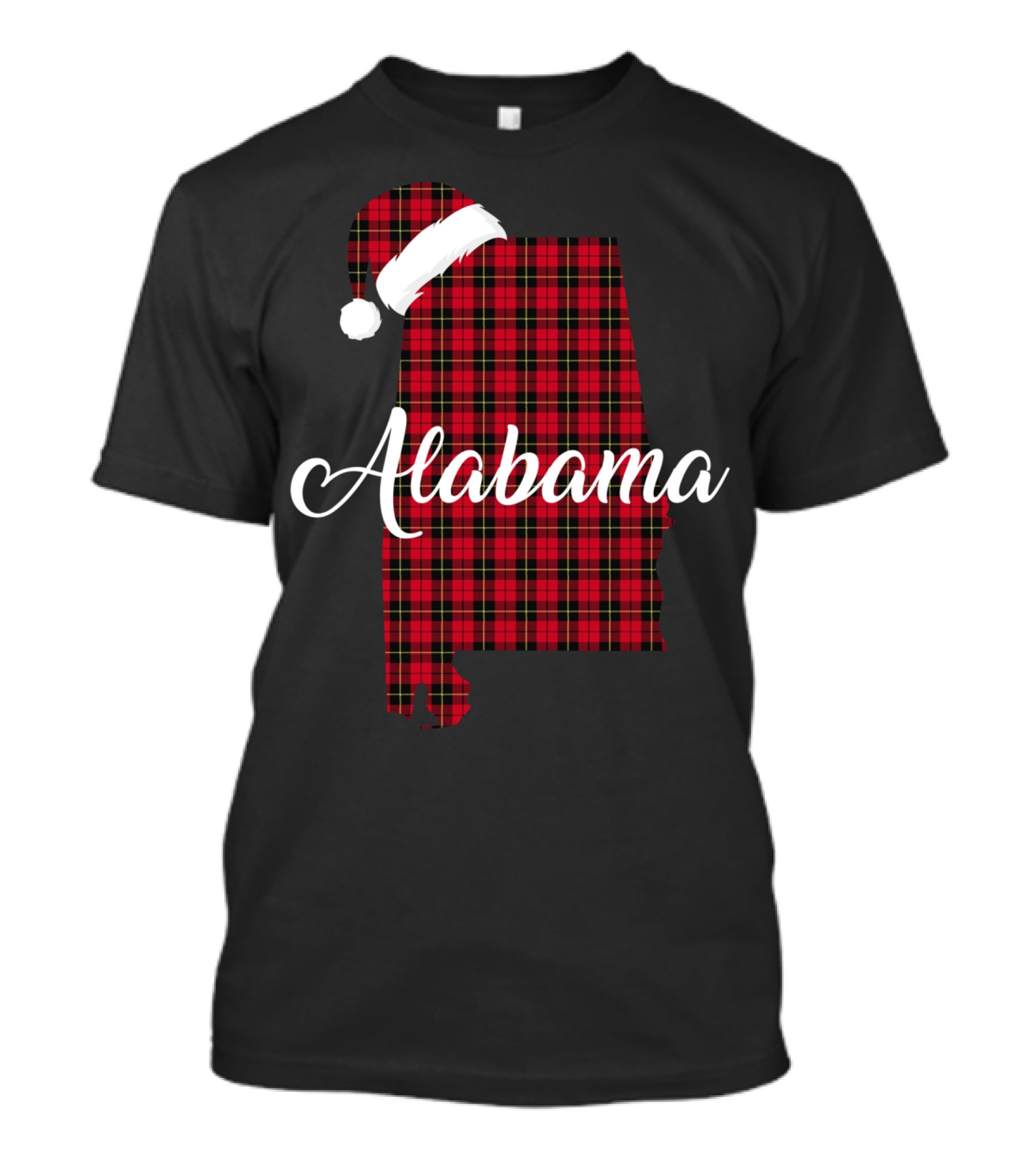 Alabama Santa Hat Red Buffalo Royal Stewart Tartan T-Shirt