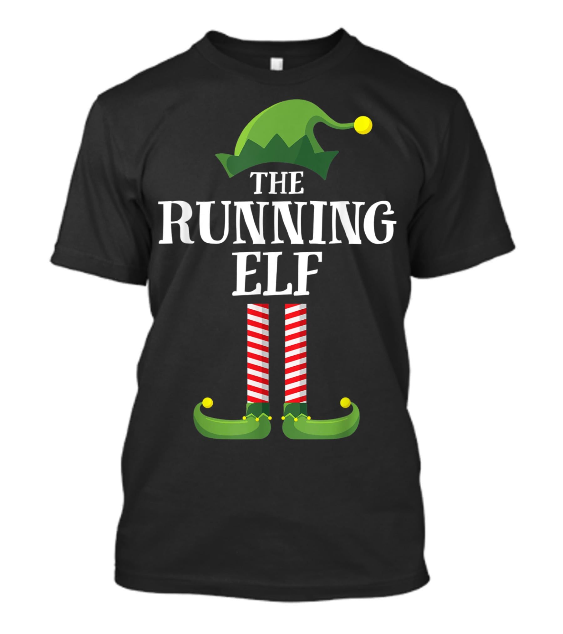The Running Elf Matching Family Group Christmas Pajamas T-Shirt