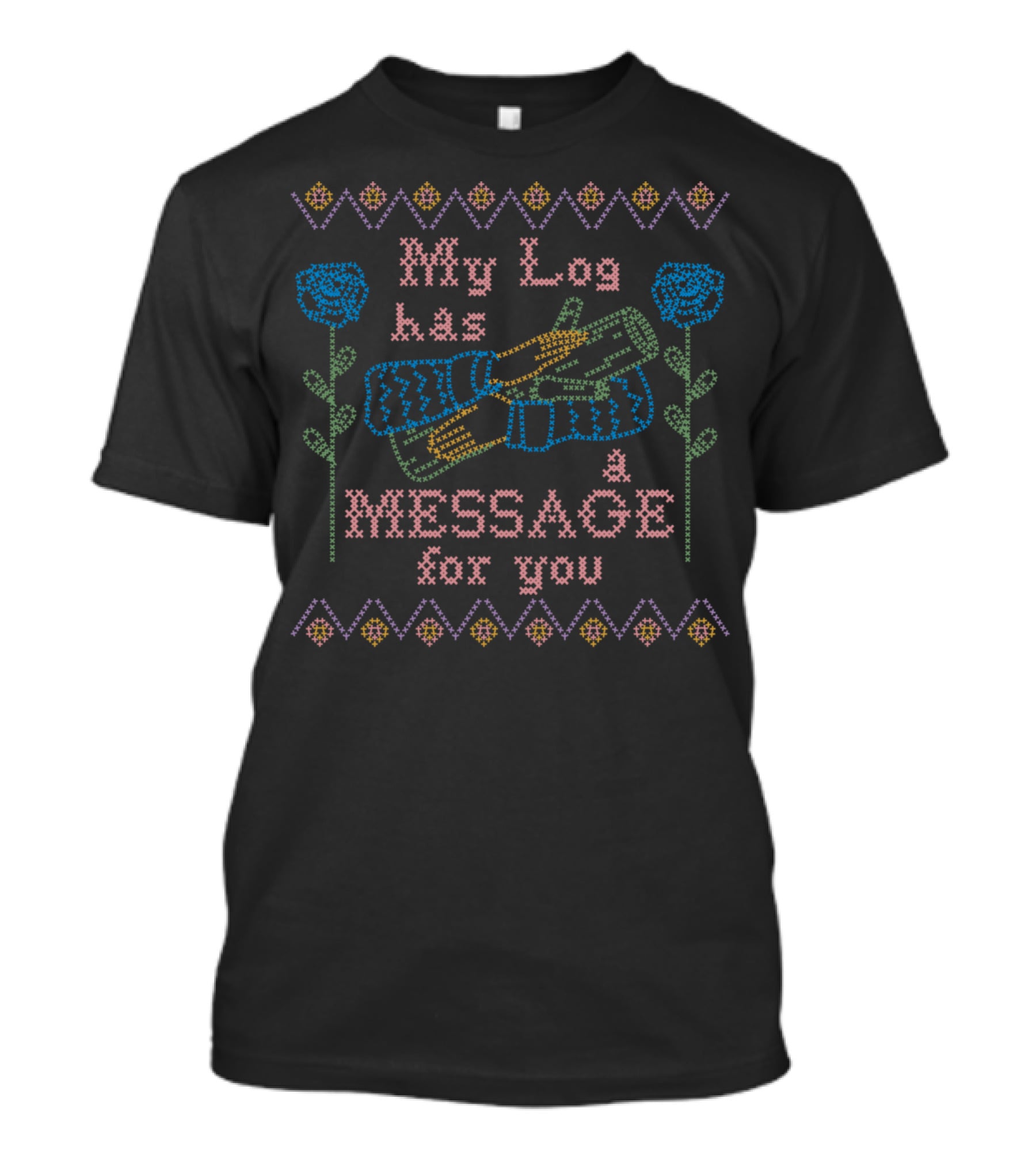 My Log Has A Message For You Twin Peaks Textile T-Shirt