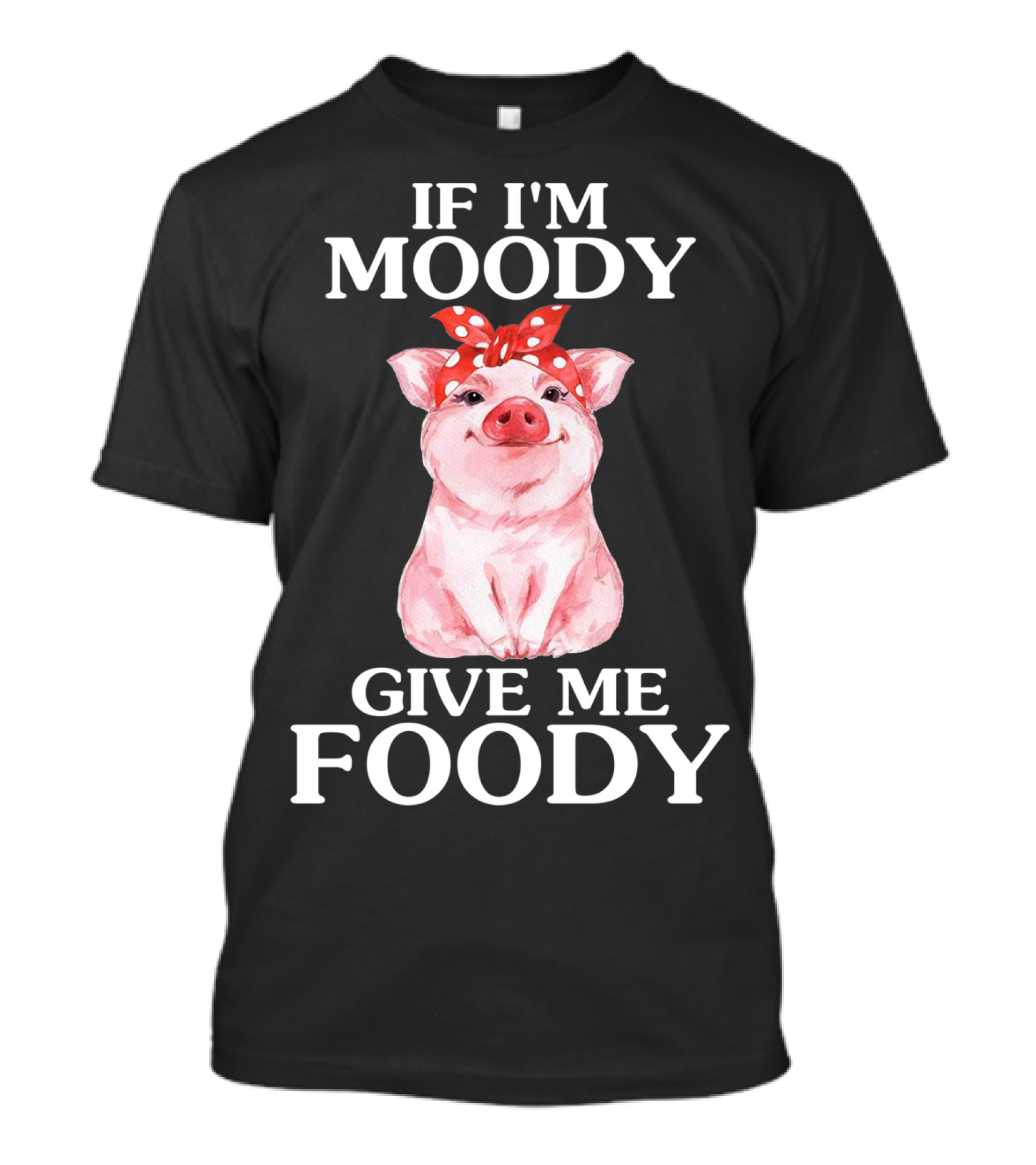 If I'm Moody Give Me Foody Pig Funny Farm T-Shirt