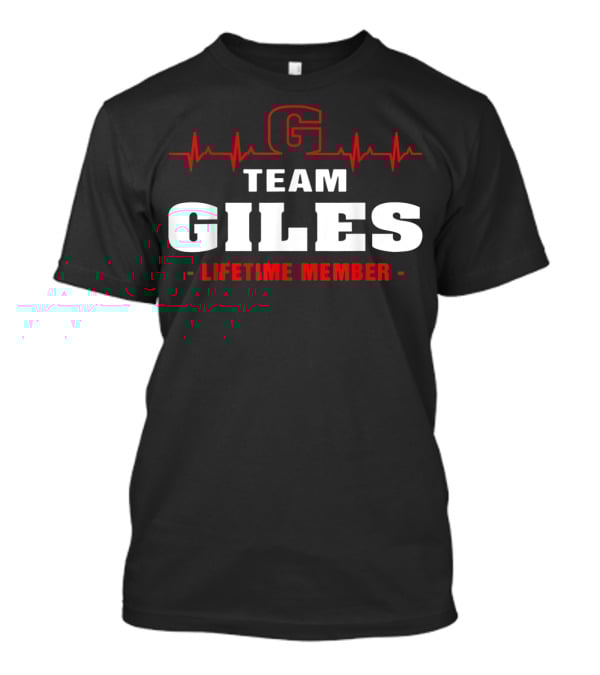 Team Giles Lifetime Member G Logo Heartbeat T-Shirt