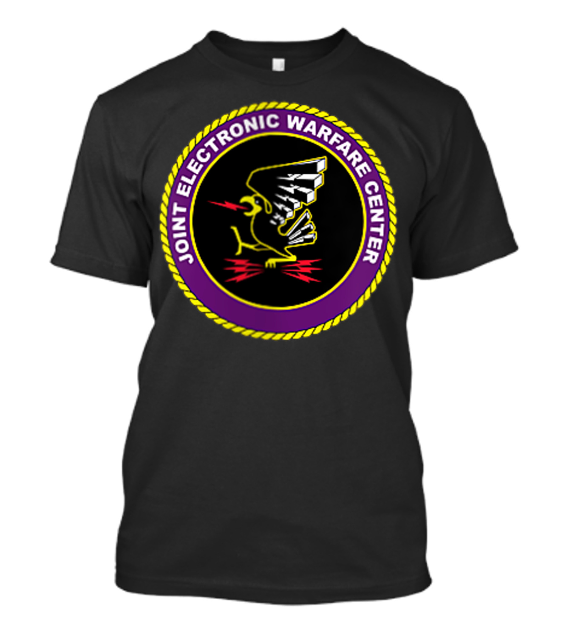 Joint Electronic Warfare Center Logo Emblem Bird With Lightning T-Shirt