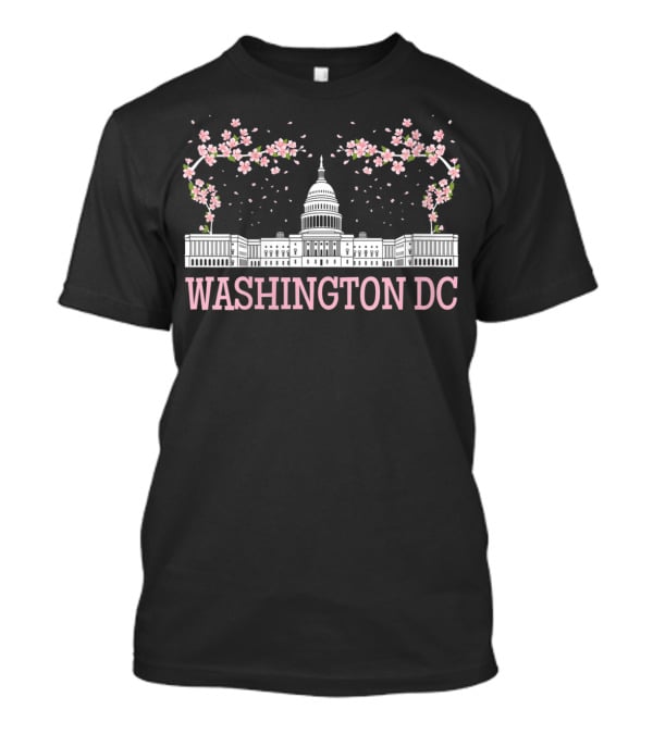 Washington DC Capitol Cherry Blossom Scenic T-Shirt