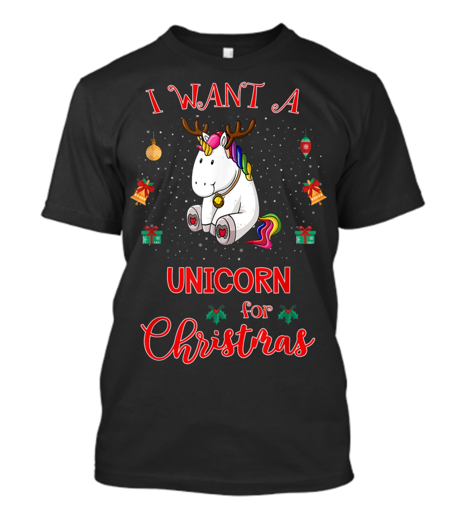 I Want A Unicorn For Christmas Funny Unicorn Xmas Pajama T-Shirt