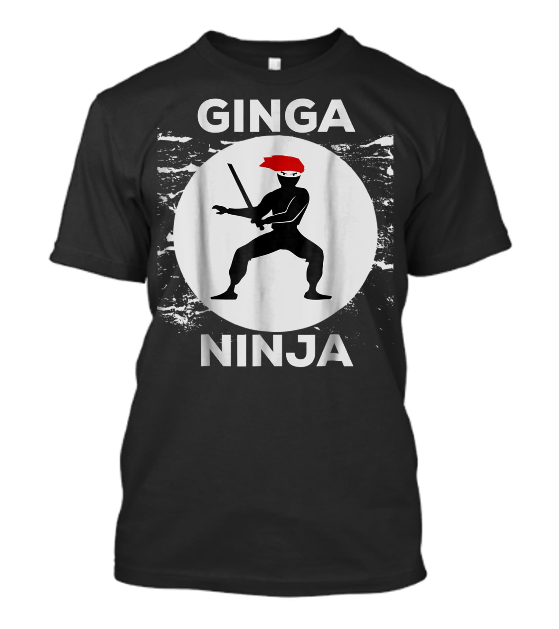 Ginga Ninja Funny Redhead Ninja Humor Circle T-Shirt