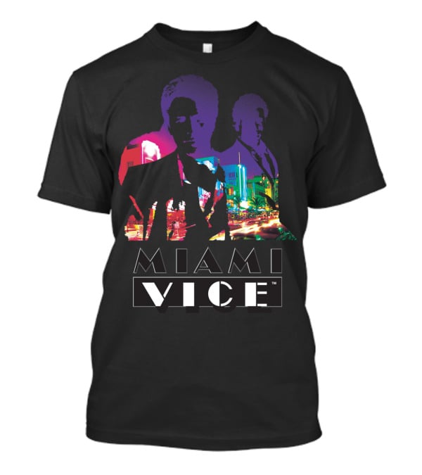 Miami Vice Classic Neon Cityscape T-Shirt