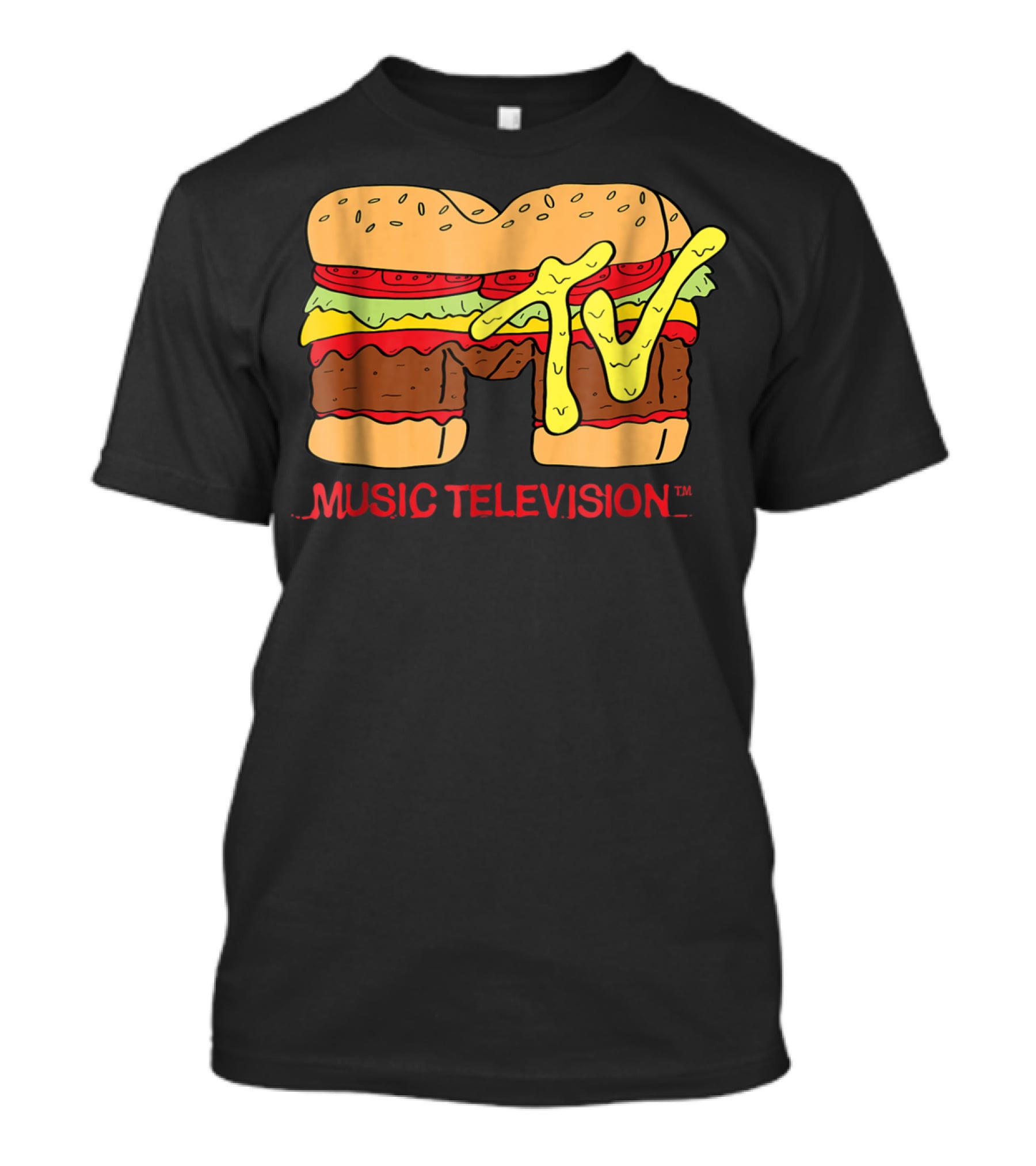 MTV Classic Hamburger Music Television T-Shirt