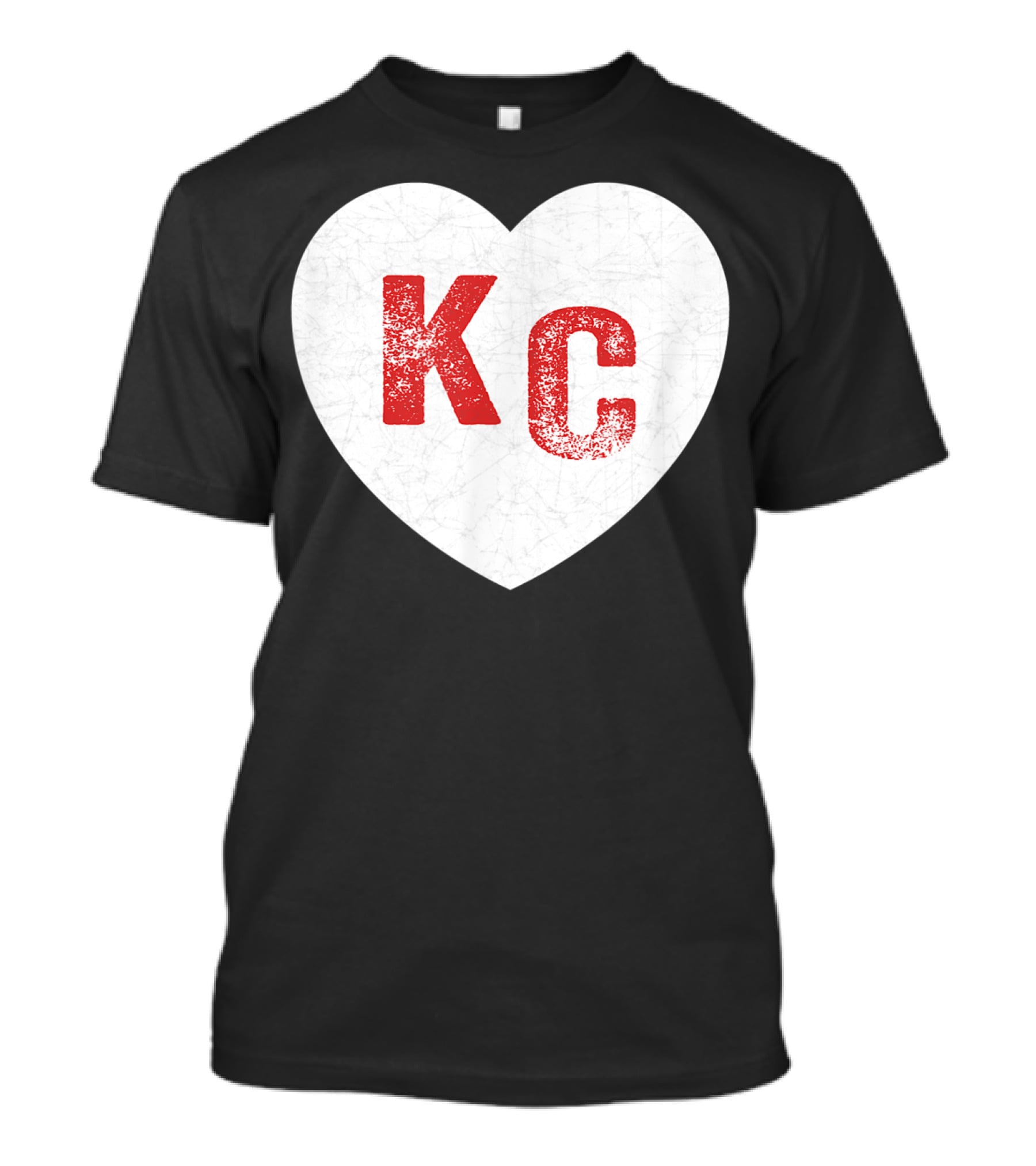 Vintage Red KC Heart Kansas City Love T-Shirt