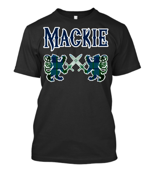 Mackie Lion Sword Crest Scottish Clan Tartan Family Name T-Shirt