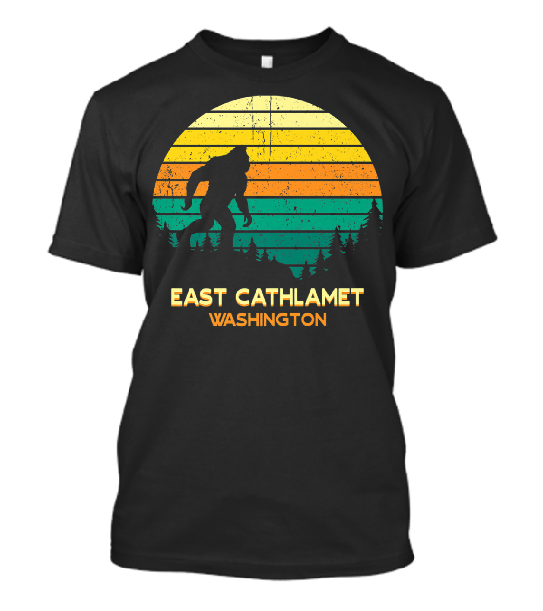 Vintage Sunset Bigfoot East Cathlamet Washington T-Shirt