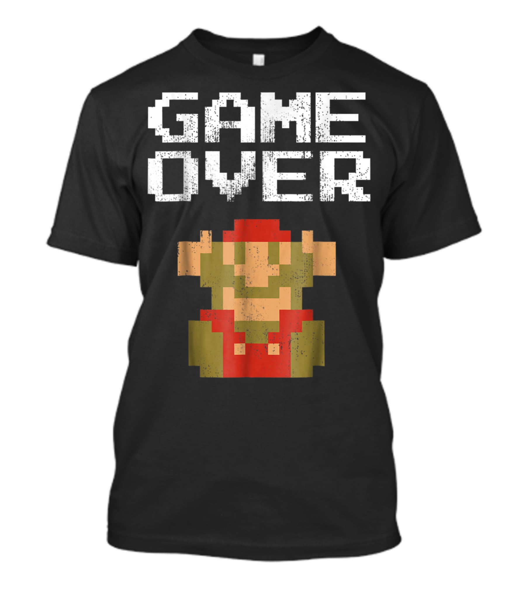 Super Mario Game Over Pixel Art Mario Fall T-Shirt