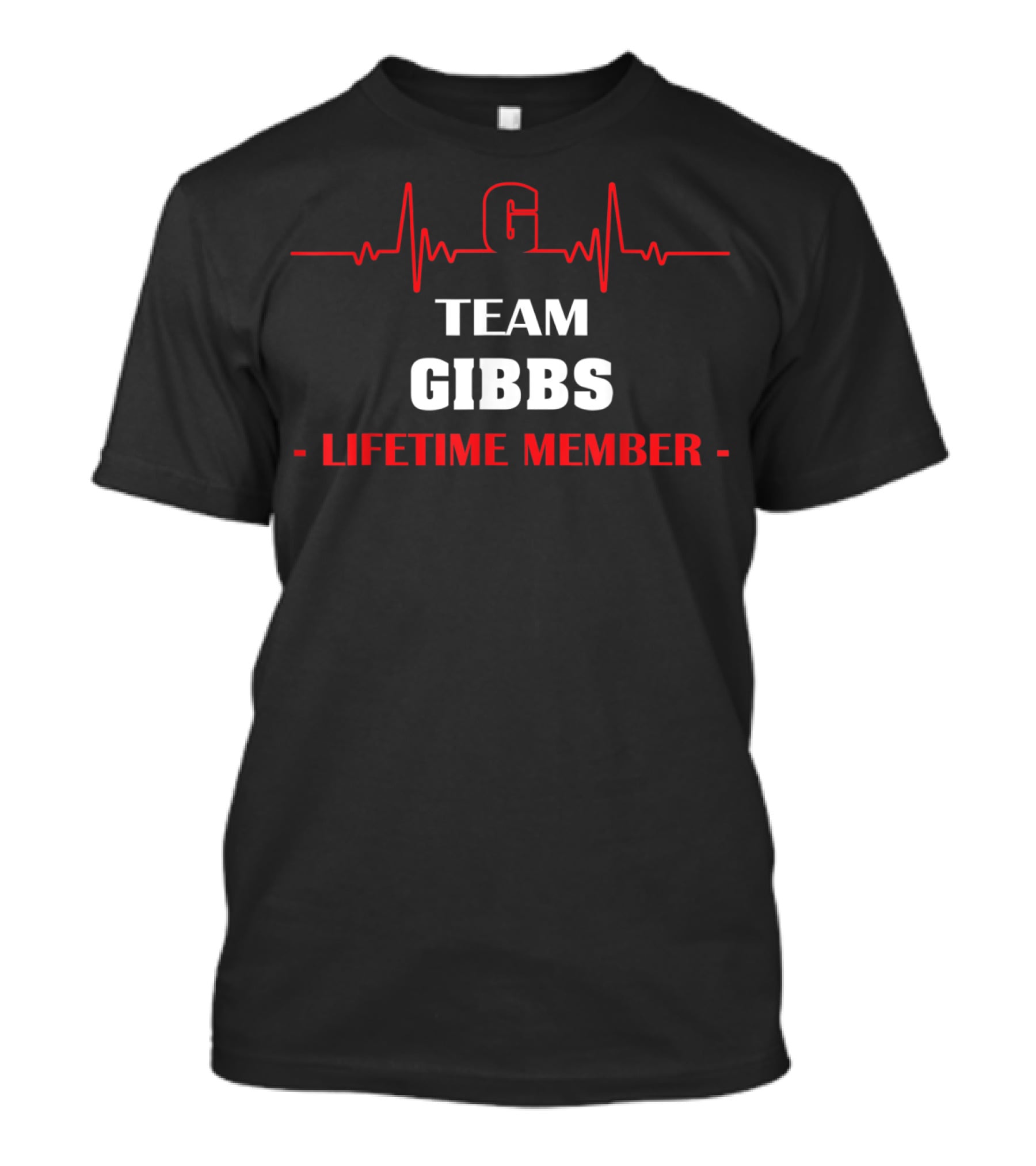 Team Gibbs Lifetime Member Heartbeat T-Shirt