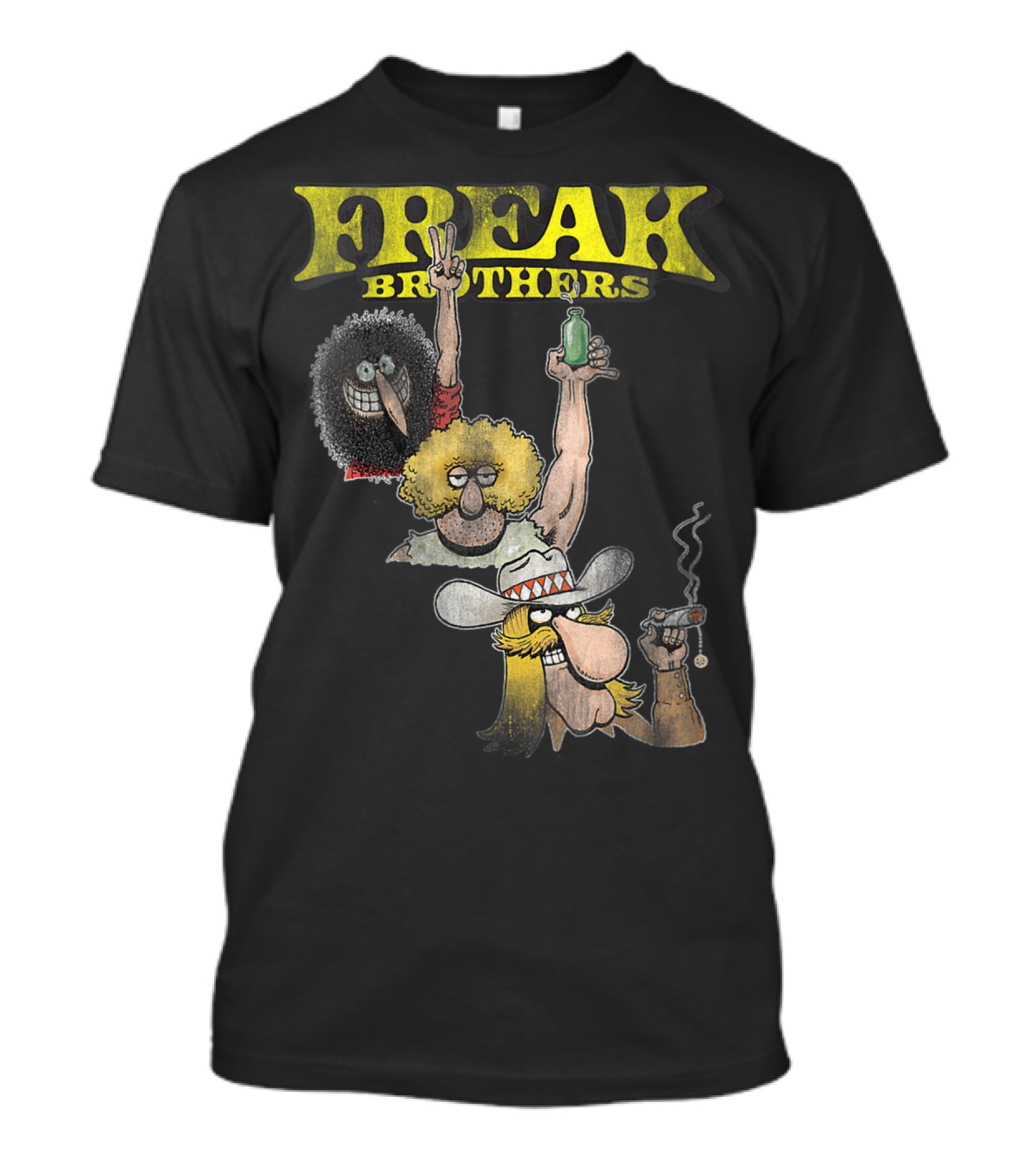 Freak Brothers Peace Bottle Cigar Duo T-Shirt